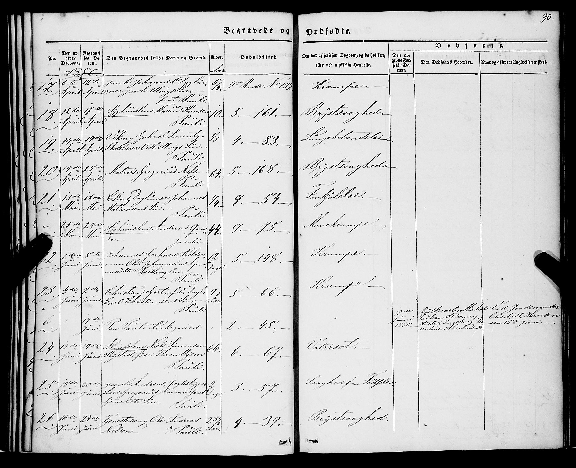 Nykirken Sokneprestembete, AV/SAB-A-77101/H/Haa/L0041: Ministerialbok nr. E 1, 1833-1850, s. 90