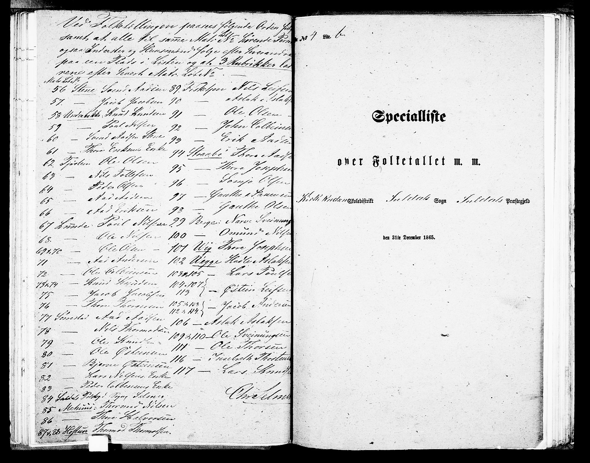 RA, Folketelling 1865 for 1134P Suldal prestegjeld, 1865, s. 57
