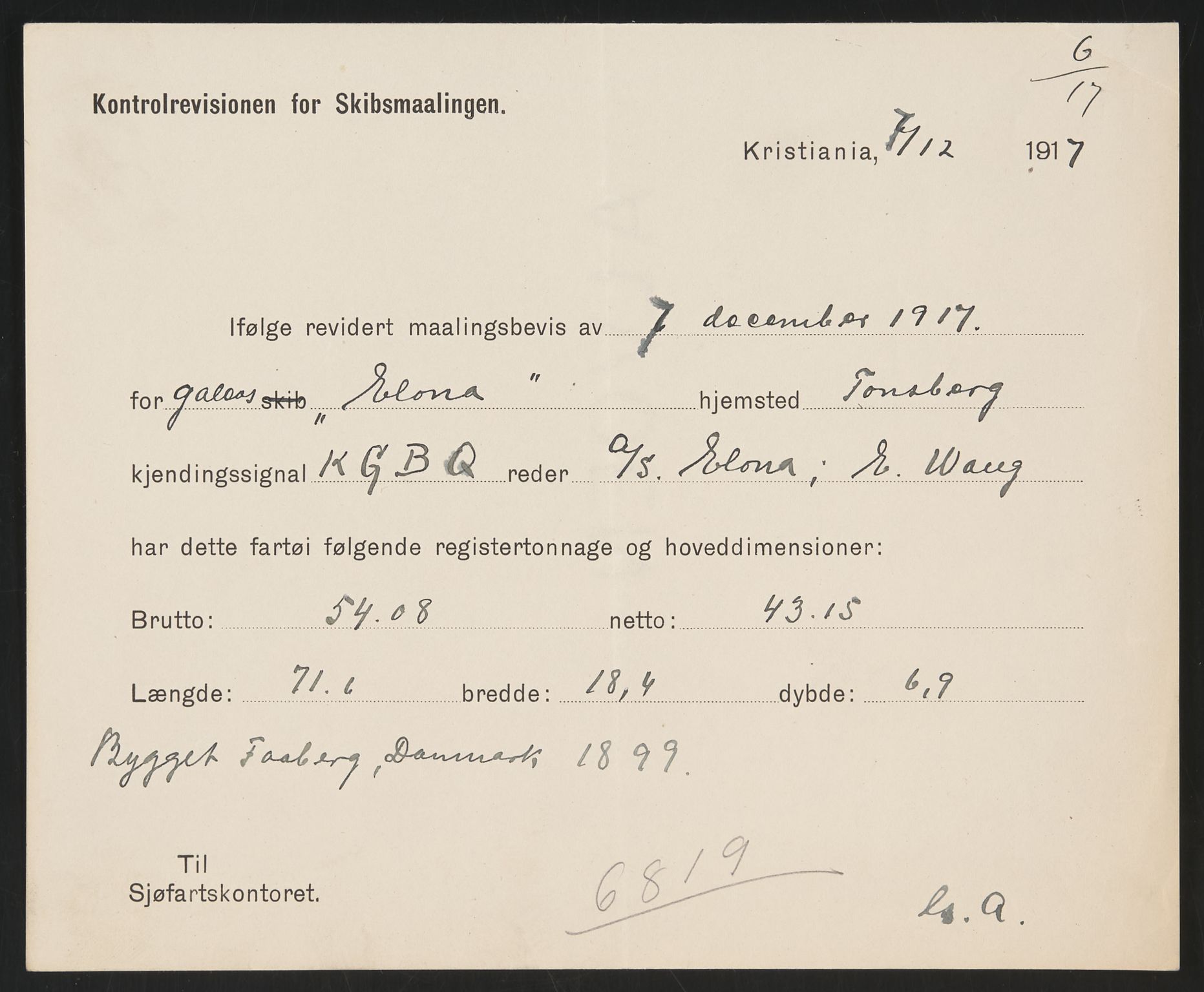 Sjøfartsdirektoratet med forløpere, skipsmapper slettede skip, RA/S-4998/F/Fa/L0292: --, 1869-1930, s. 145