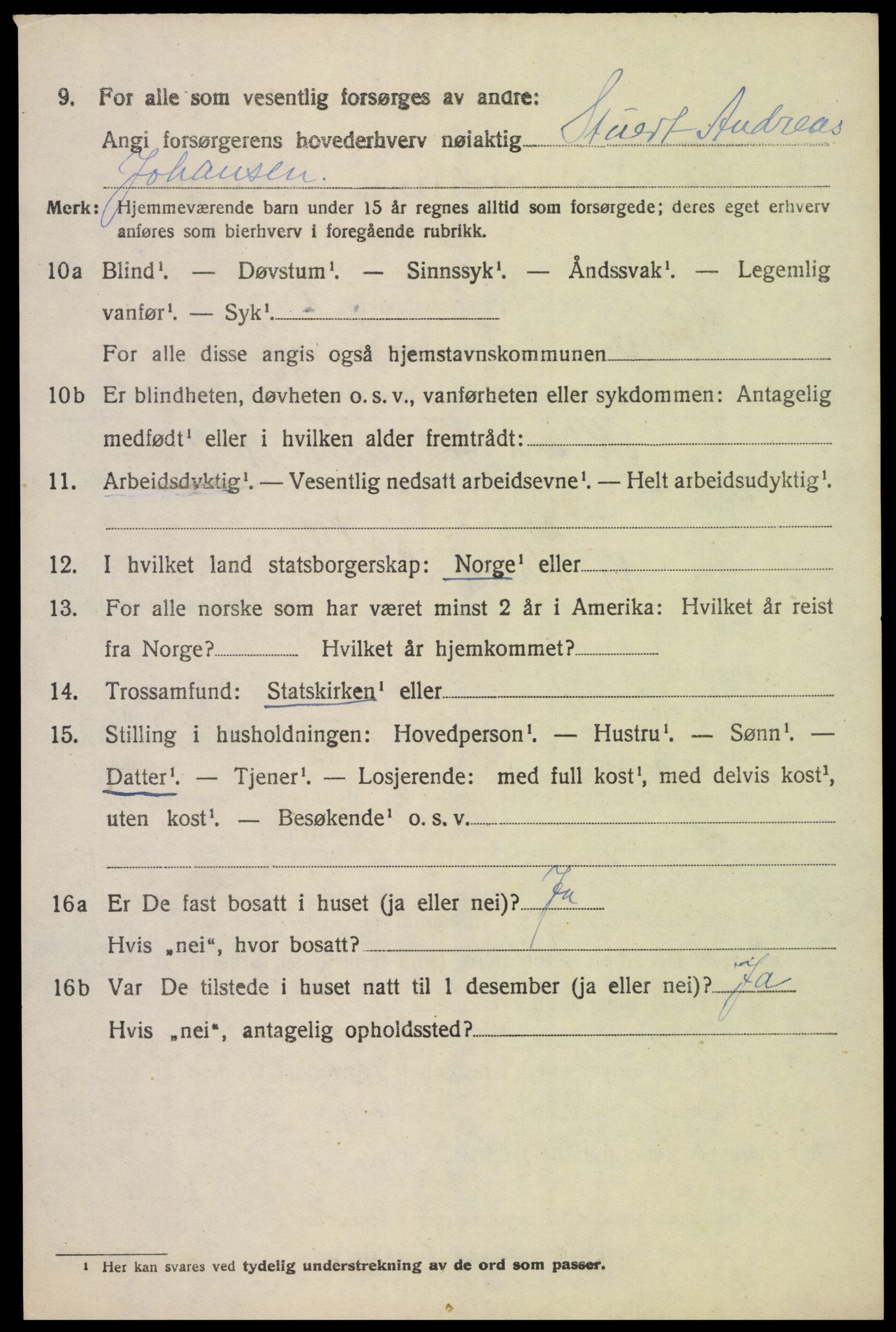 SAK, Folketelling 1920 for 1018 Søgne herred, 1920, s. 2792