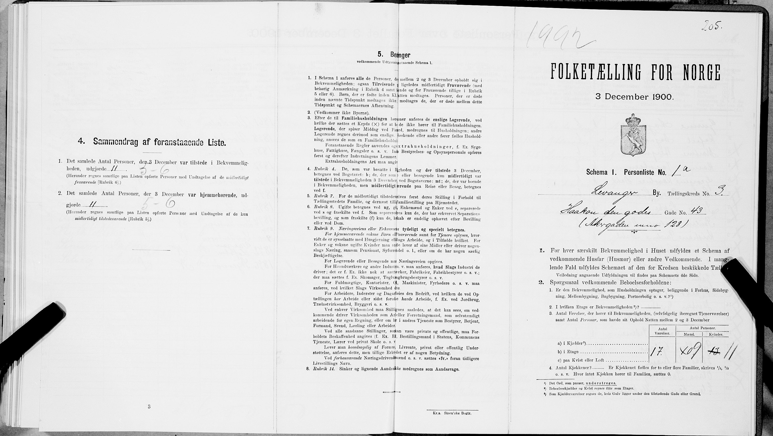 SAT, Folketelling 1900 for 1701 Levanger kjøpstad, 1900, s. 547