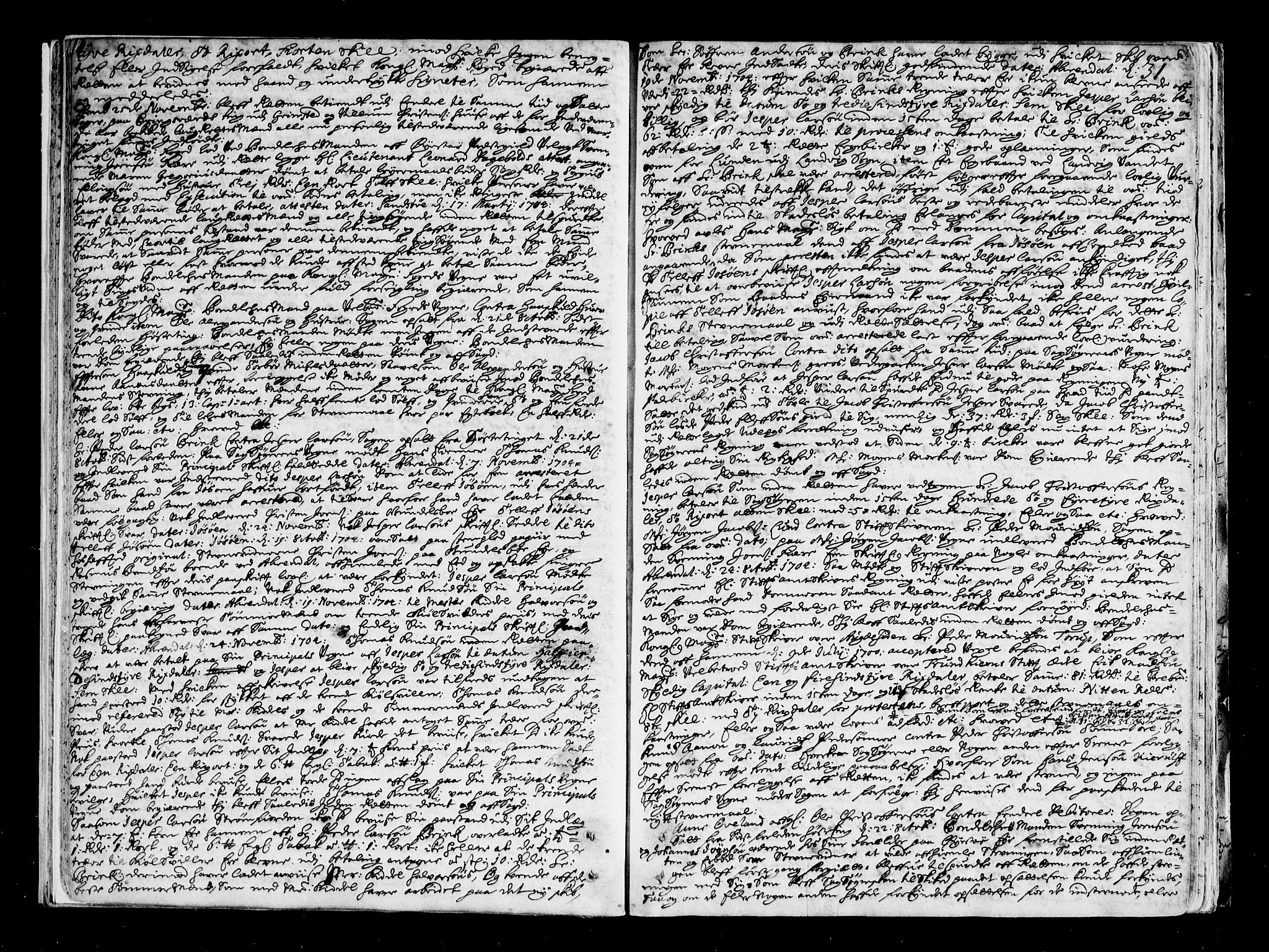 Nedenes sorenskriveri før 1824, SAK/1221-0007/F/Fa/L0012: Tingbok med register nr 7b, 1704-1706, s. 30b-31a
