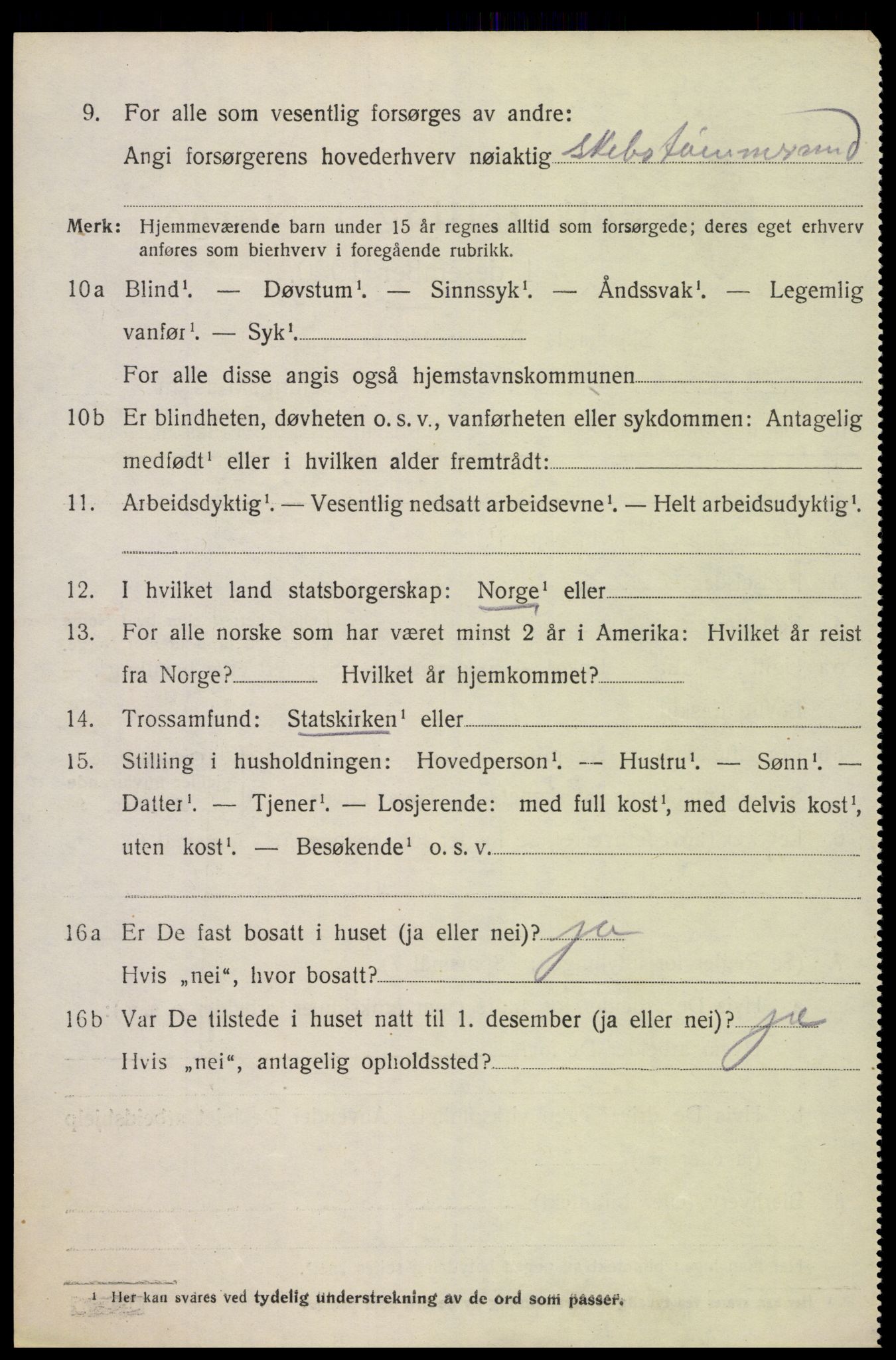 SAK, Folketelling 1920 for 1012 Oddernes herred, 1920, s. 10360