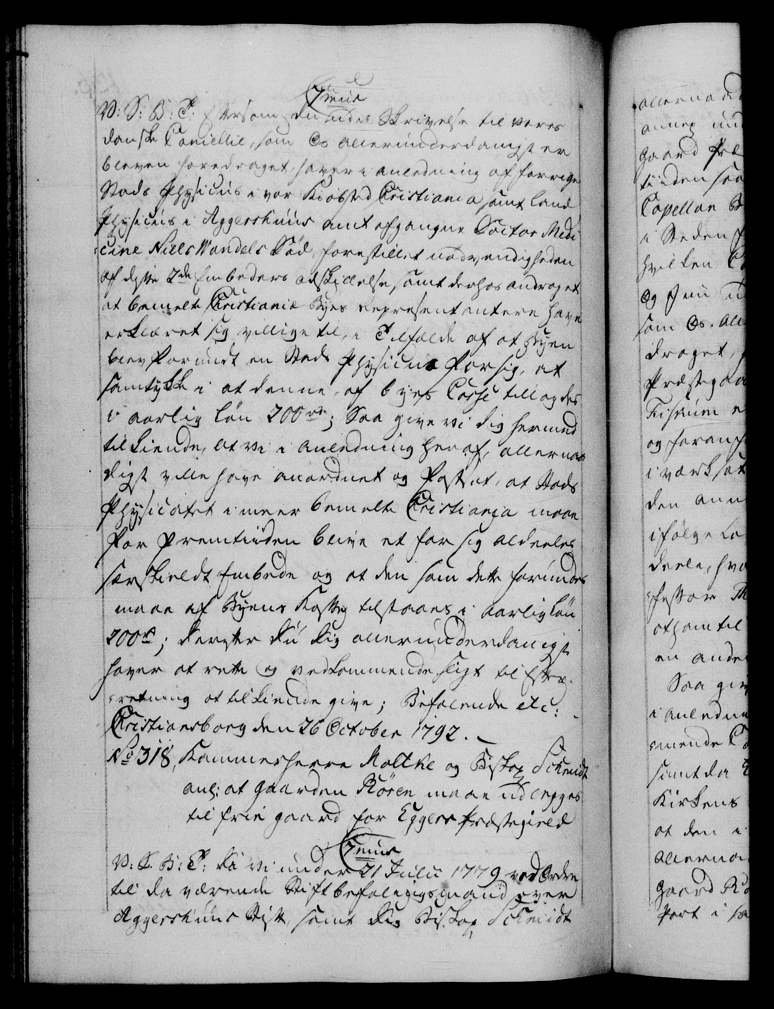 Danske Kanselli 1572-1799, AV/RA-EA-3023/F/Fc/Fca/Fcab/L0045: Norske tegnelser, 1792-1796, s. 136b