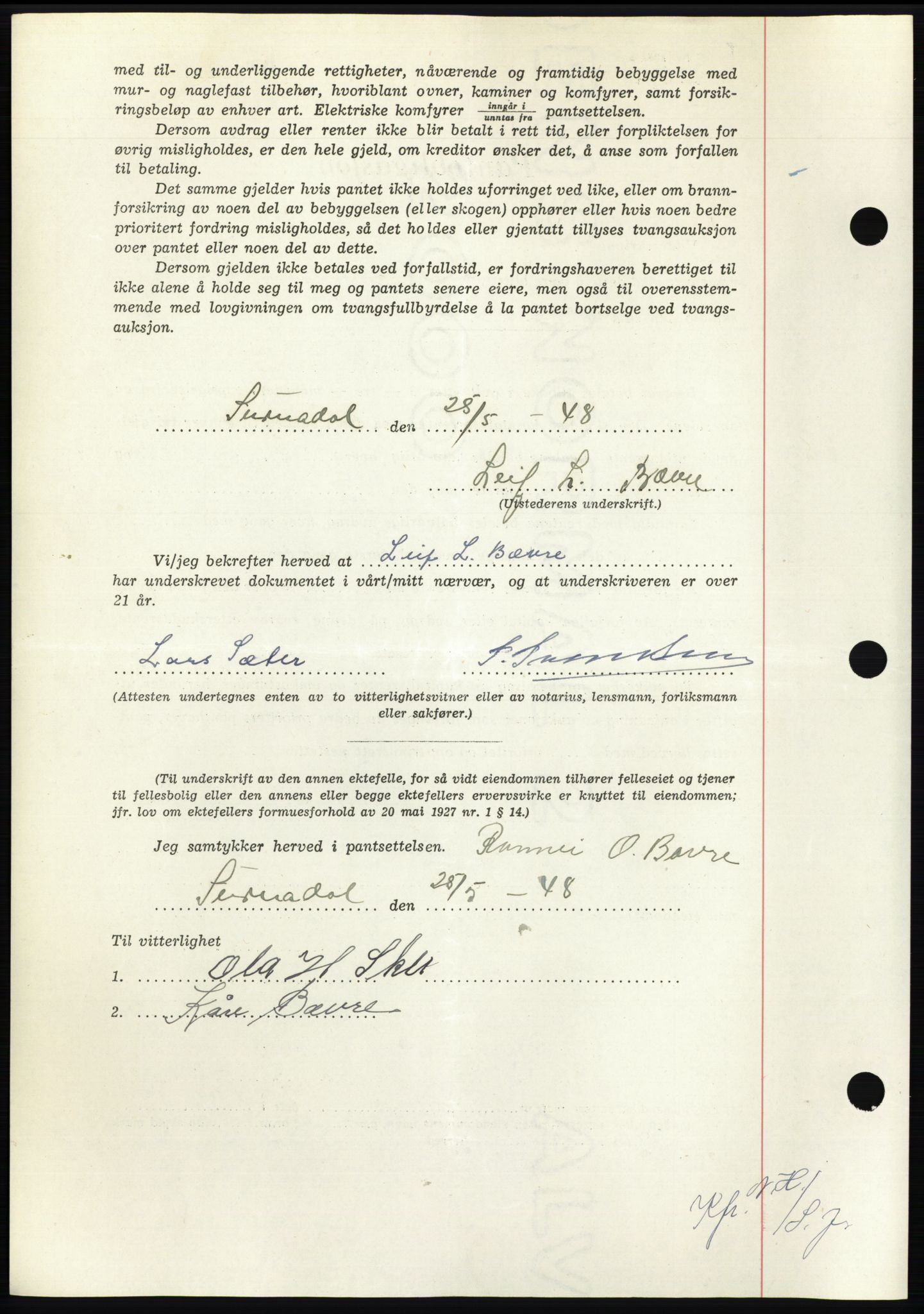 Nordmøre sorenskriveri, AV/SAT-A-4132/1/2/2Ca: Pantebok nr. B98, 1948-1948, Dagboknr: 1350/1948