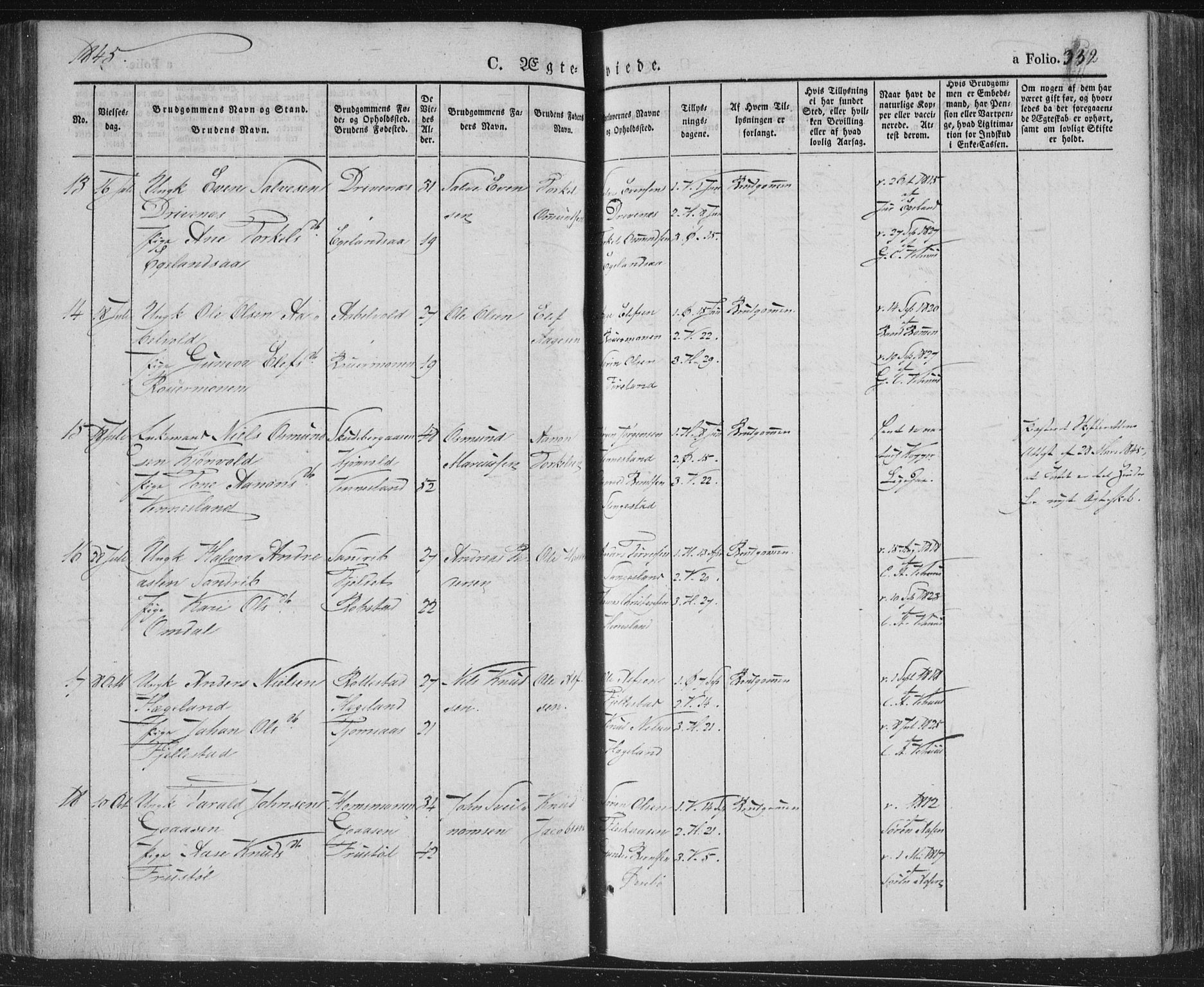 Vennesla sokneprestkontor, AV/SAK-1111-0045/Fa/Fac/L0004: Ministerialbok nr. A 4, 1834-1855, s. 352