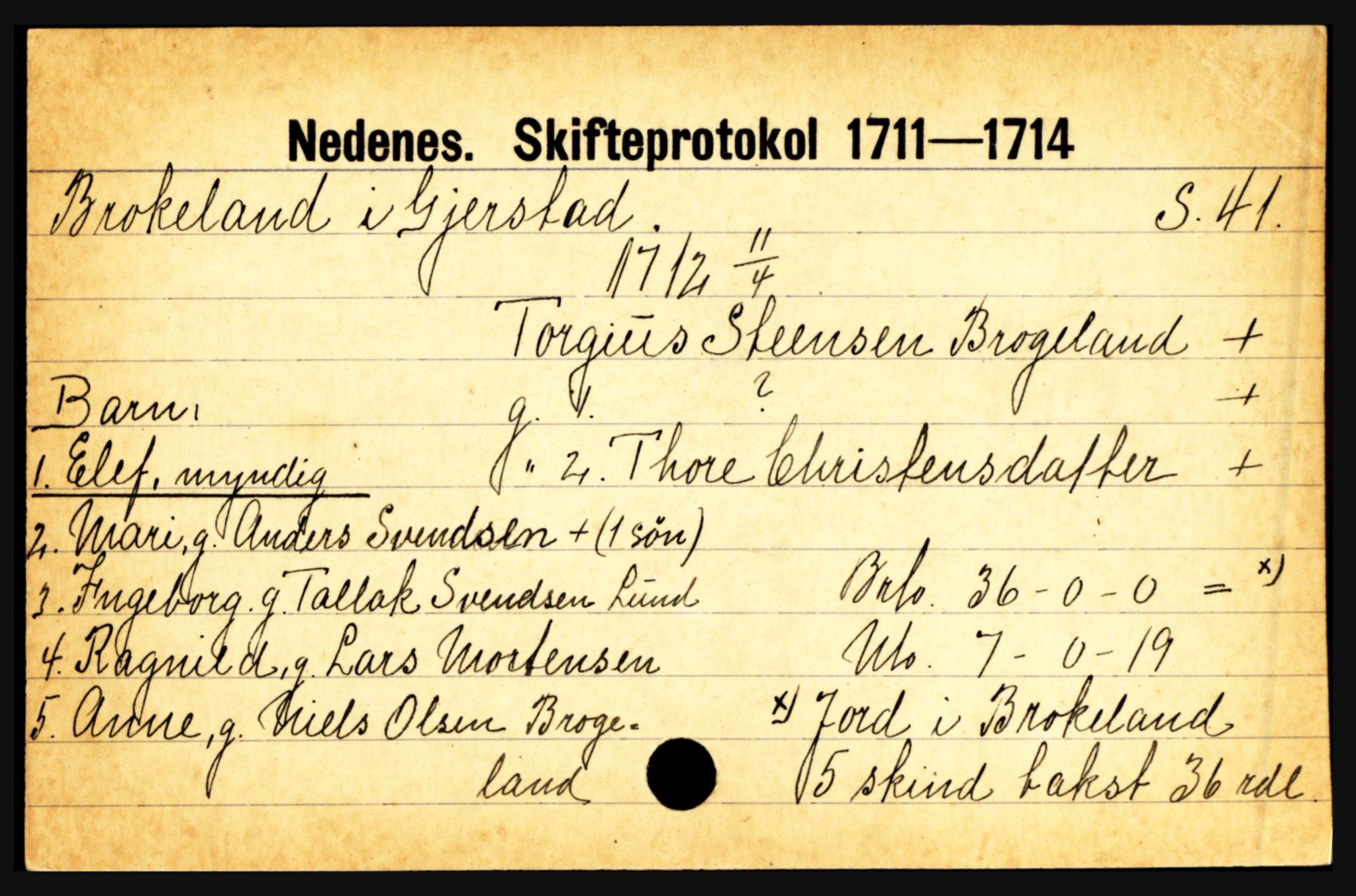 Nedenes sorenskriveri før 1824, SAK/1221-0007/H, s. 4027