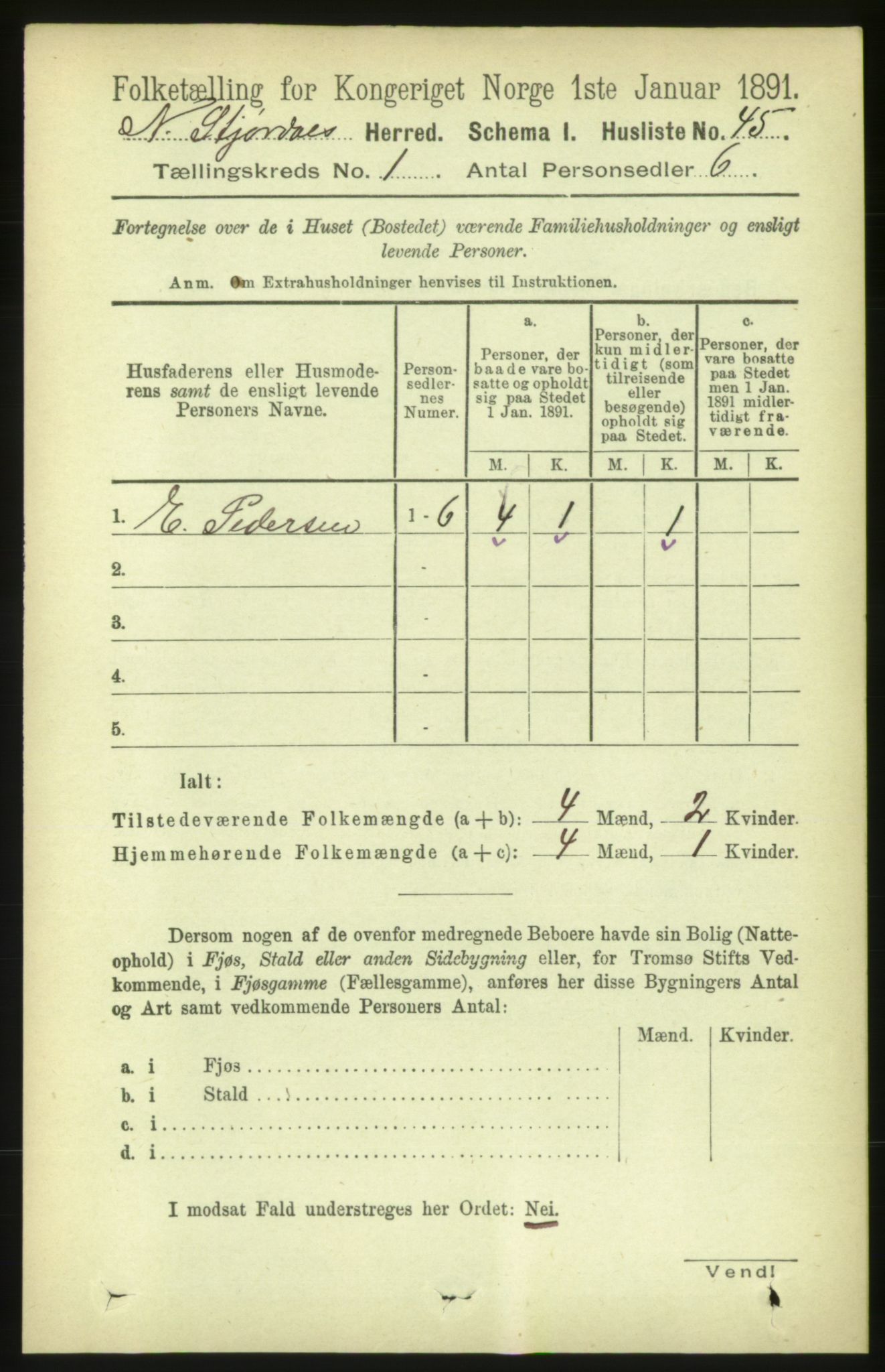 RA, Folketelling 1891 for 1714 Nedre Stjørdal herred, 1891, s. 93