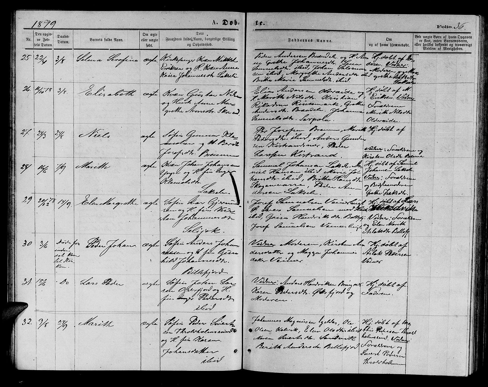 Kistrand/Porsanger sokneprestembete, AV/SATØ-S-1351/H/Hb/L0003.klokk: Klokkerbok nr. 3, 1874-1885, s. 36