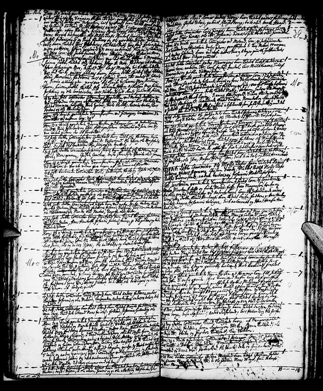 Hamre sokneprestembete, AV/SAB-A-75501/H/Ha/Haa/Haaa/L0003: Ministerialbok nr. A 3, 1708-1726, s. 39