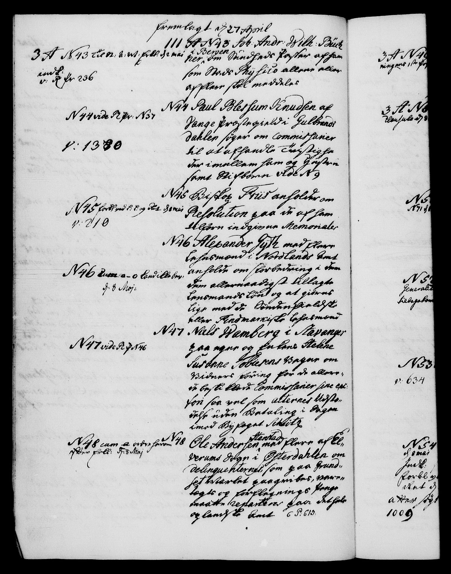 Danske Kanselli 1572-1799, AV/RA-EA-3023/I/Ia/L0001: 3. departements journal, 1771