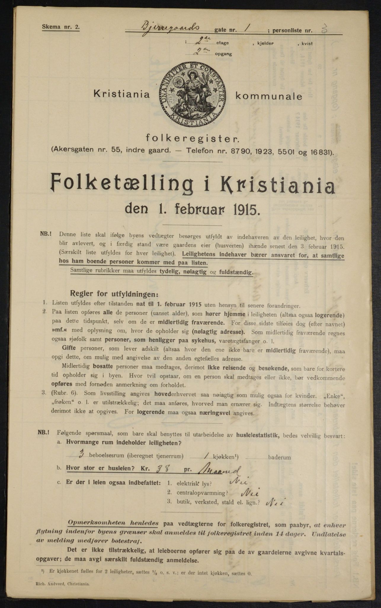 OBA, Kommunal folketelling 1.2.1915 for Kristiania, 1915, s. 5522