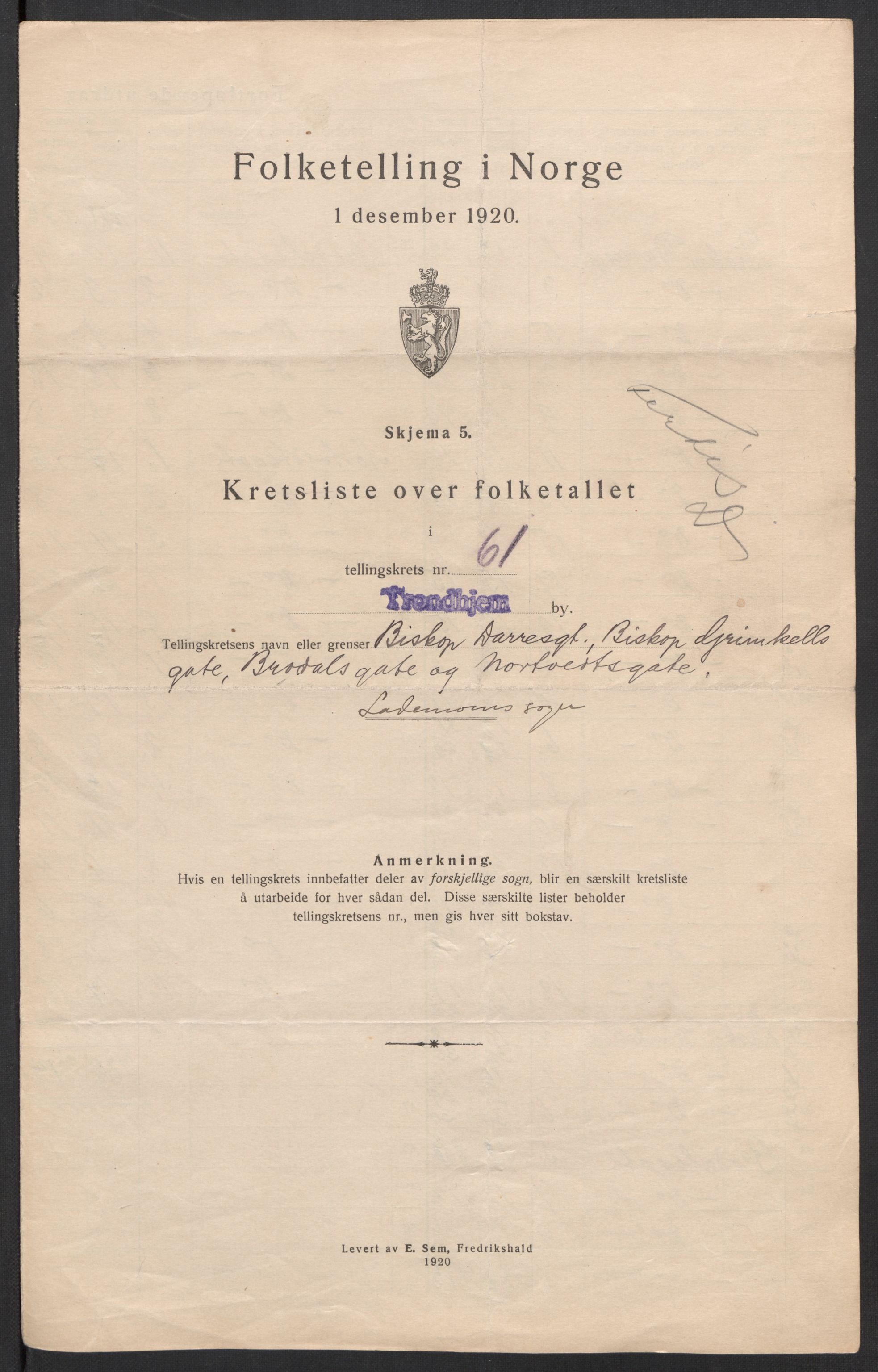 SAT, Folketelling 1920 for 1601 Trondheim kjøpstad, 1920, s. 197