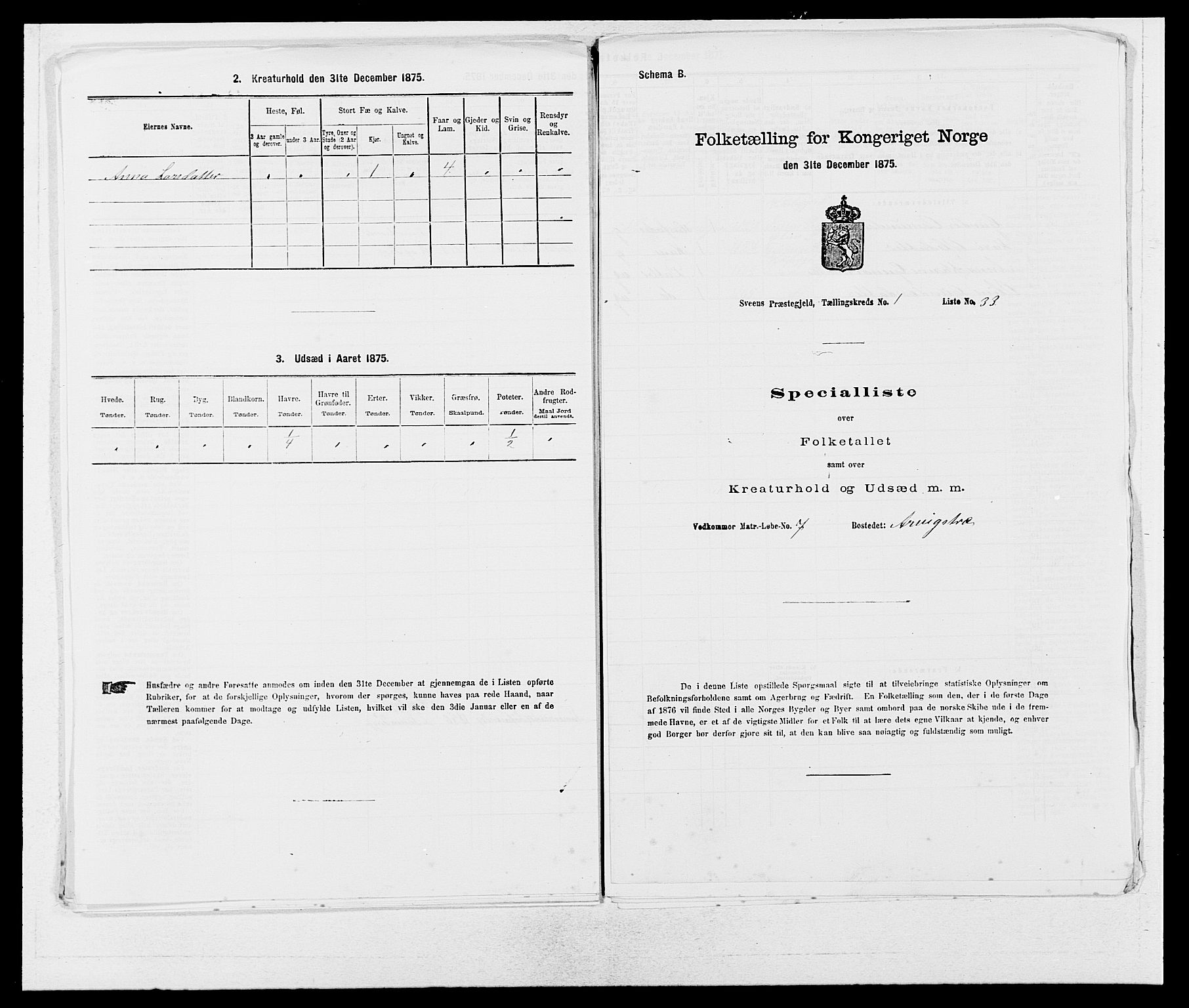 SAB, Folketelling 1875 for 1216P Sveio prestegjeld, 1875, s. 114