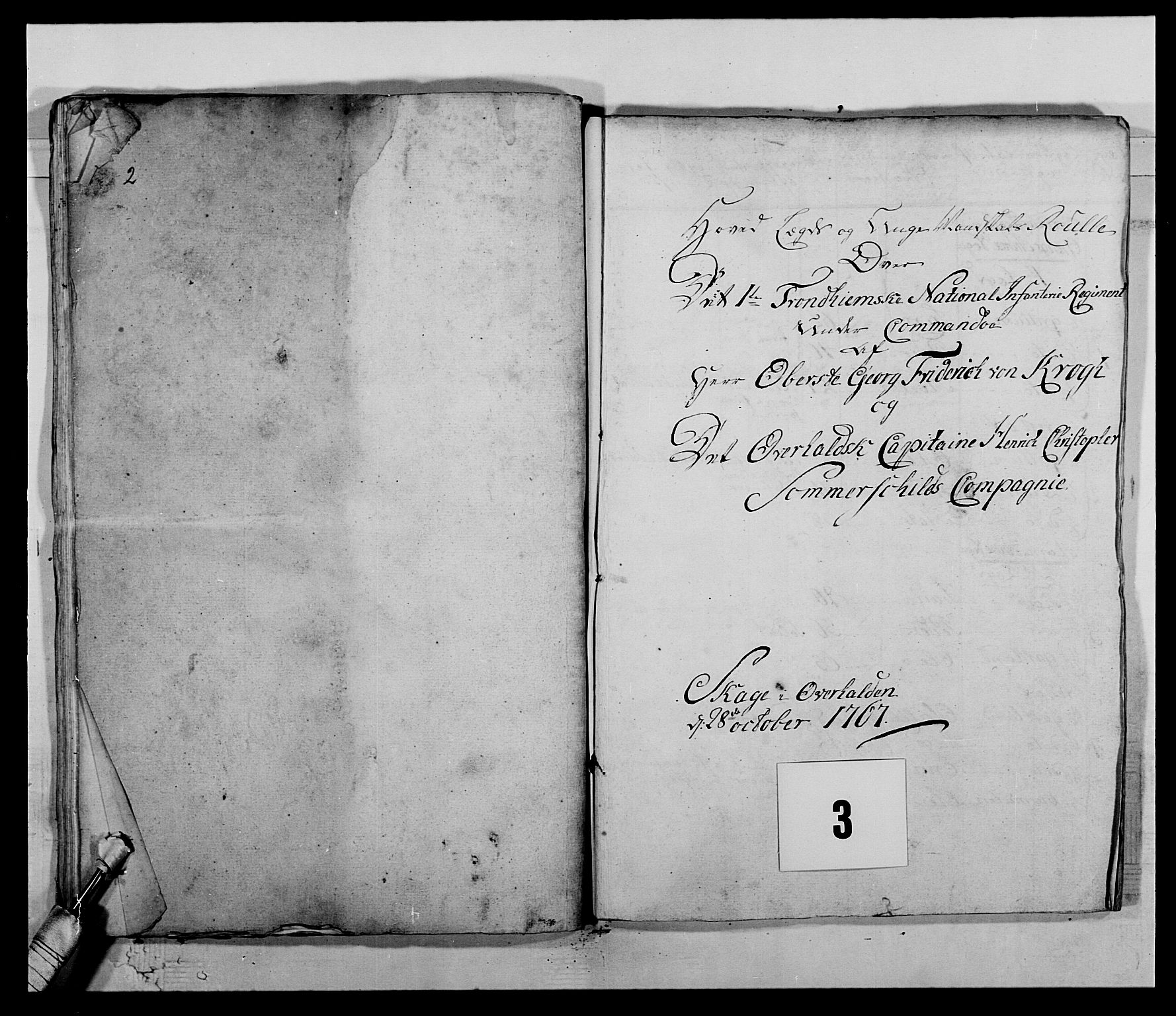 Kommanderende general (KG I) med Det norske krigsdirektorium, AV/RA-EA-5419/E/Ea/L0511: 1. Trondheimske regiment, 1767, s. 70