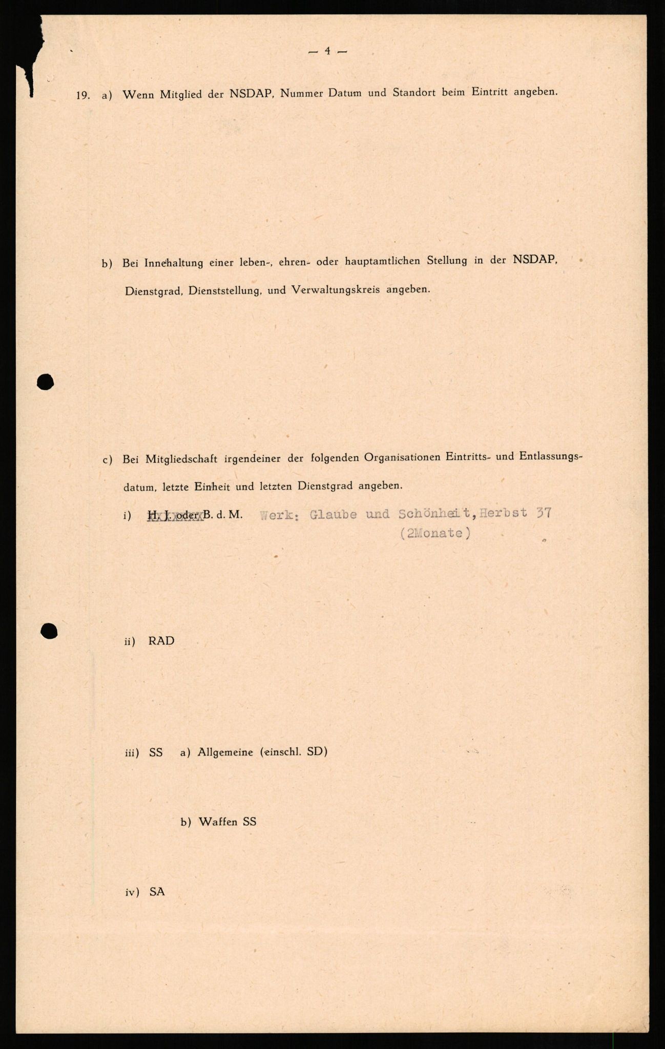 Forsvaret, Forsvarets overkommando II, AV/RA-RAFA-3915/D/Db/L0013: CI Questionaires. Tyske okkupasjonsstyrker i Norge. Tyskere., 1945-1946, s. 92