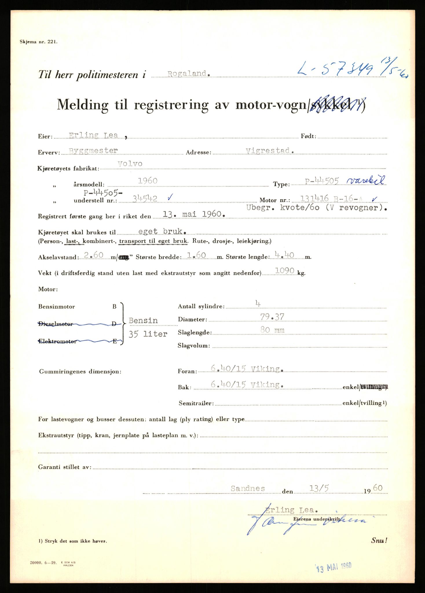 Stavanger trafikkstasjon, AV/SAST-A-101942/0/F/L0057: L-57200 - L-57999, 1930-1971, s. 543