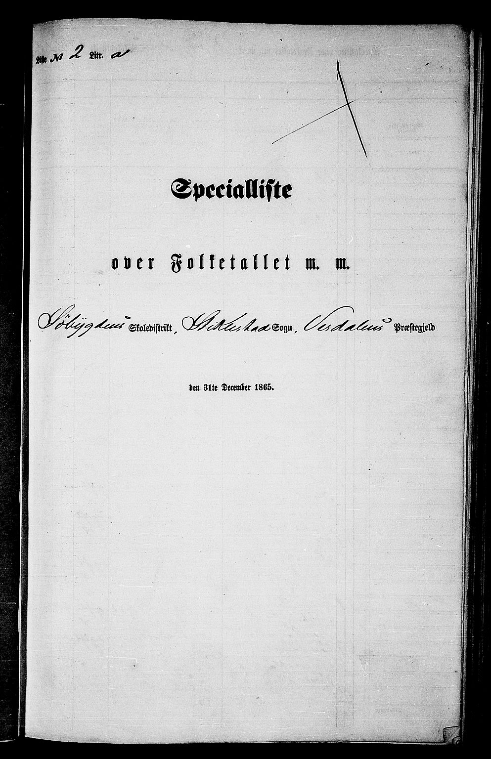 RA, Folketelling 1865 for 1721P Verdal prestegjeld, 1865, s. 43