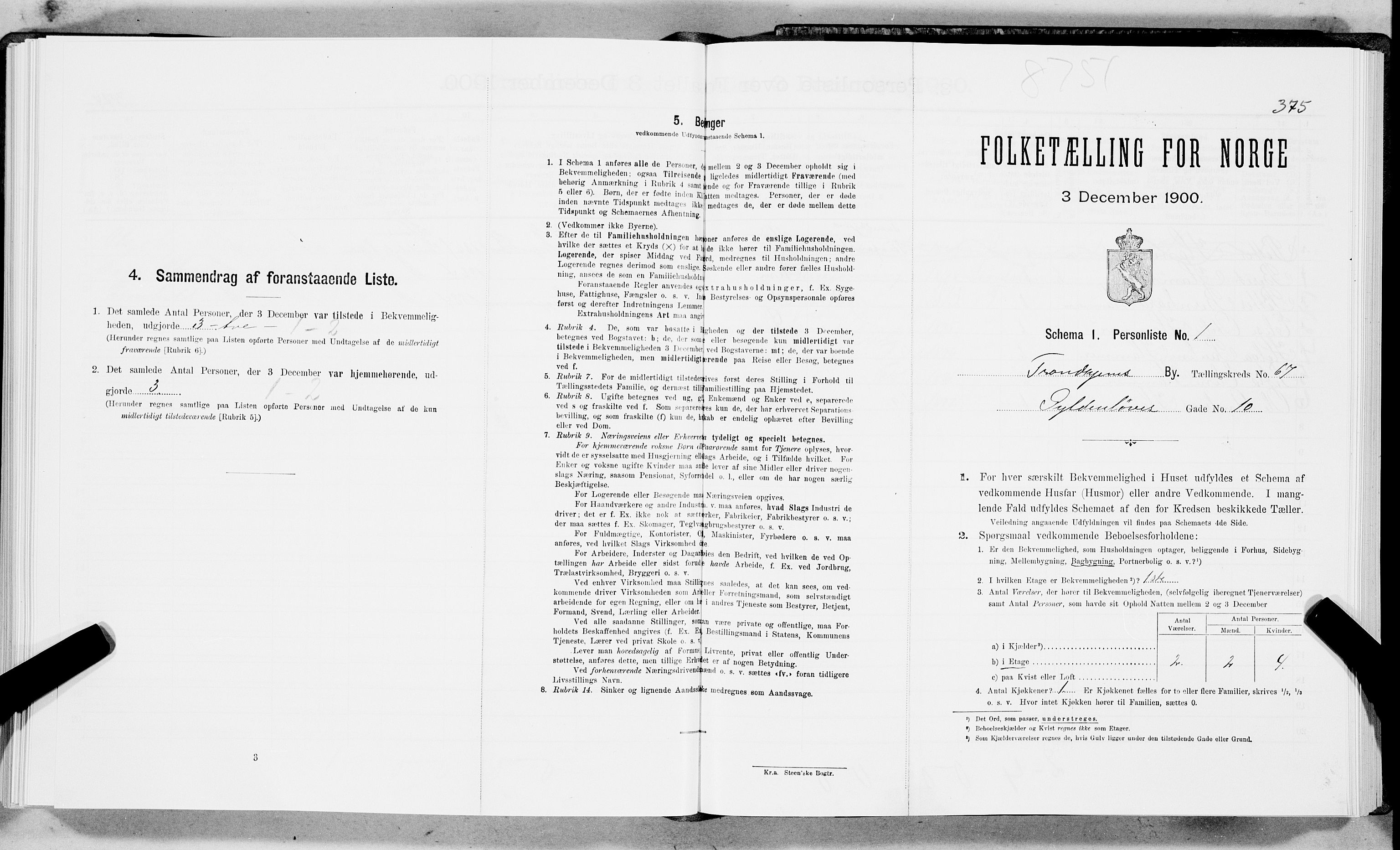 SAT, Folketelling 1900 for 1601 Trondheim kjøpstad, 1900, s. 12149