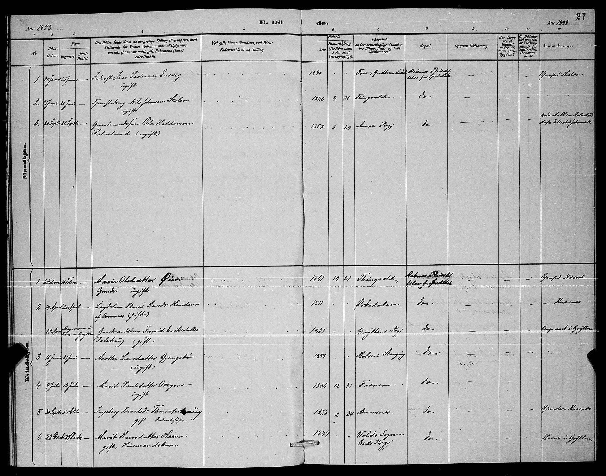 Ministerialprotokoller, klokkerbøker og fødselsregistre - Møre og Romsdal, AV/SAT-A-1454/559/L0716: Klokkerbok nr. 559C02, 1887-1895, s. 27