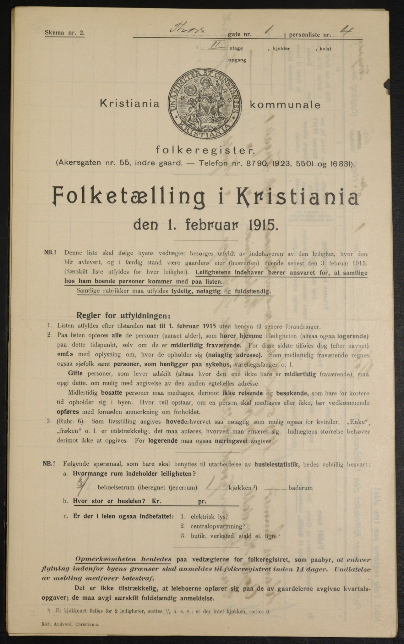 OBA, Kommunal folketelling 1.2.1915 for Kristiania, 1915, s. 114627