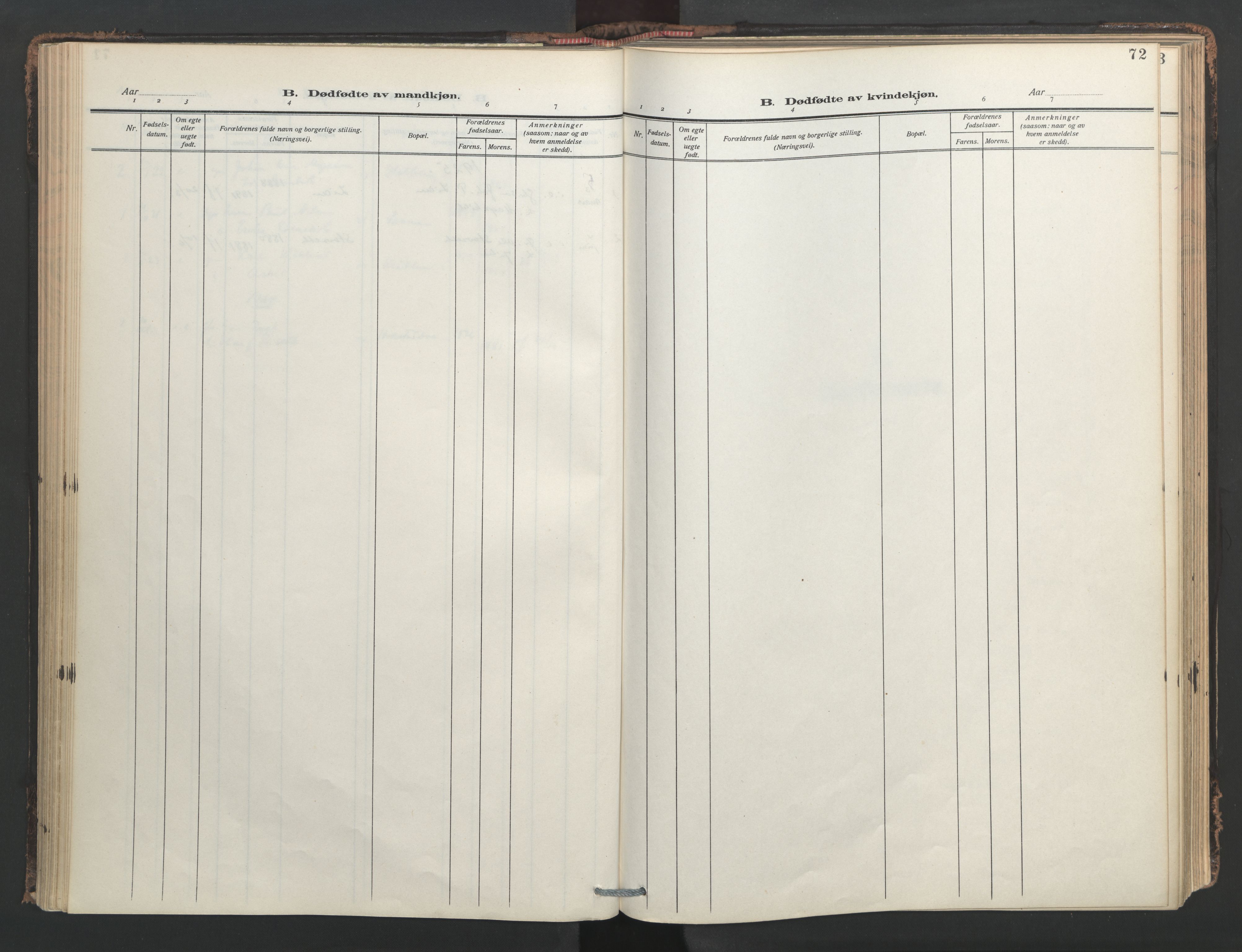 Ministerialprotokoller, klokkerbøker og fødselsregistre - Nord-Trøndelag, SAT/A-1458/713/L0123: Ministerialbok nr. 713A12, 1911-1925, s. 72