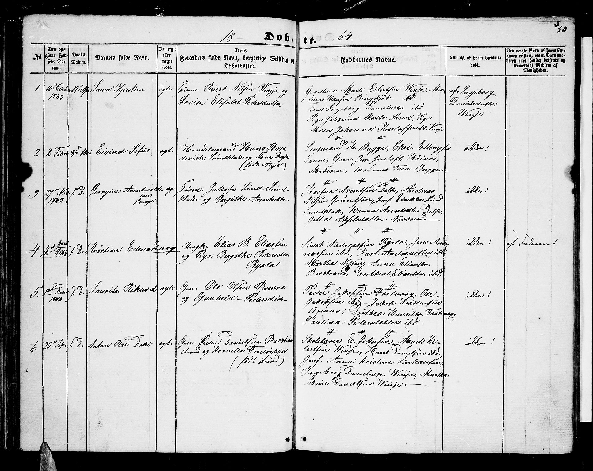 Ministerialprotokoller, klokkerbøker og fødselsregistre - Nordland, SAT/A-1459/876/L1102: Klokkerbok nr. 876C01, 1852-1886, s. 50