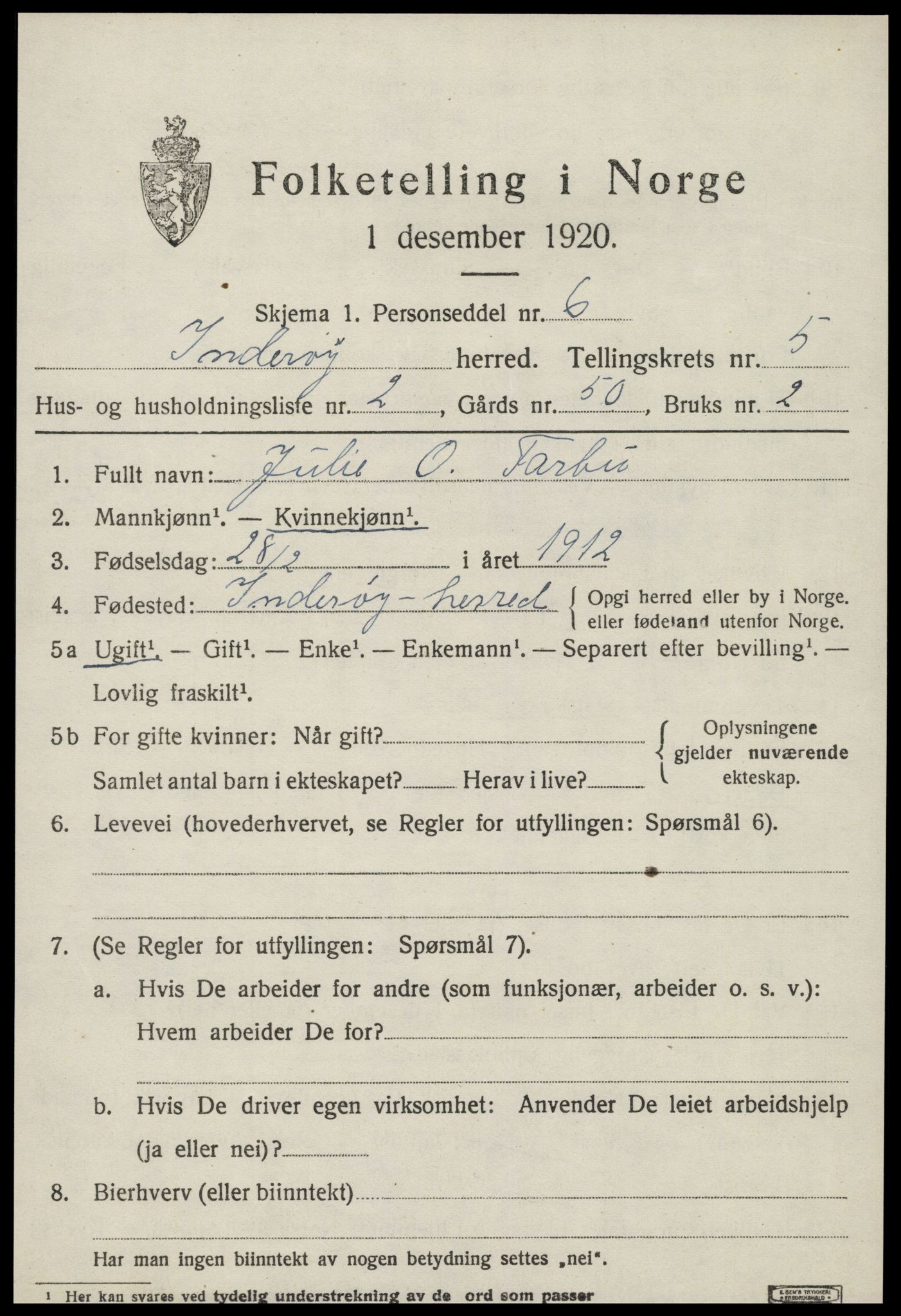 SAT, Folketelling 1920 for 1729 Inderøy herred, 1920, s. 4209