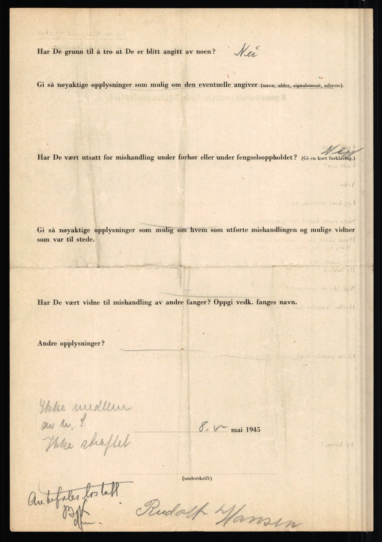 Rikspolitisjefen, AV/RA-S-1560/L/L0006: Hansen, Adolf Boye - Hemstad, Gunnar, 1940-1945, s. 427