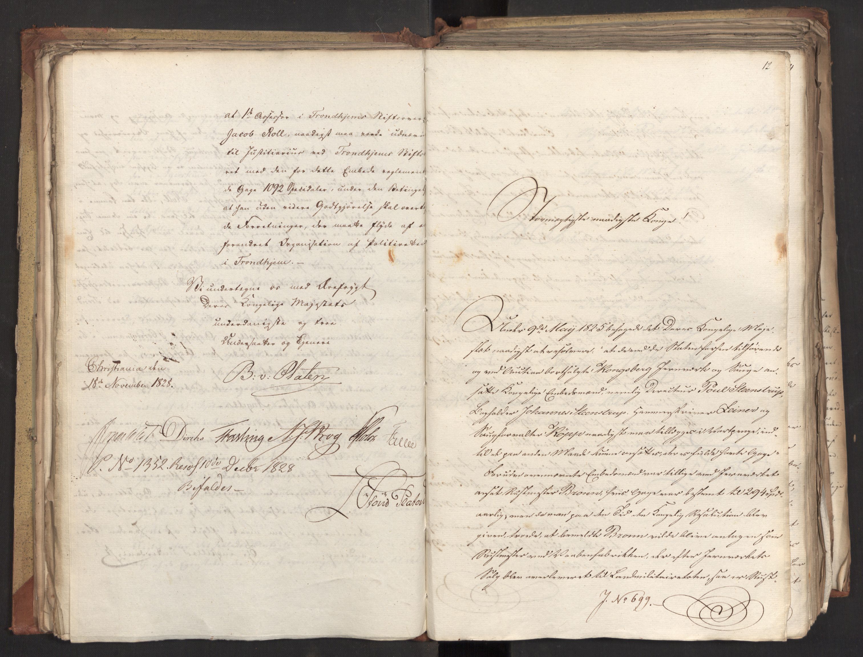 Statsrådsavdelingen i Stockholm, AV/RA-S-1003/D/Da/L0057: Regjeringsinnstillinger nr. 651-807, 1828, s. 128