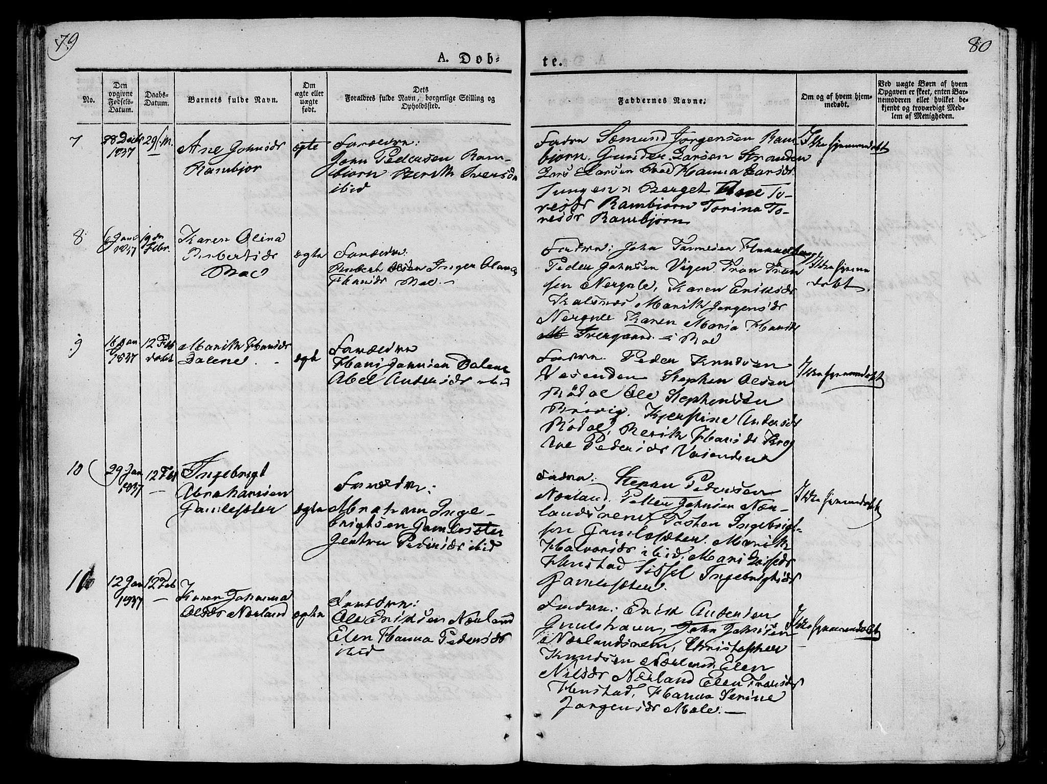 Ministerialprotokoller, klokkerbøker og fødselsregistre - Møre og Romsdal, AV/SAT-A-1454/566/L0765: Ministerialbok nr. 566A04, 1829-1841, s. 79-80