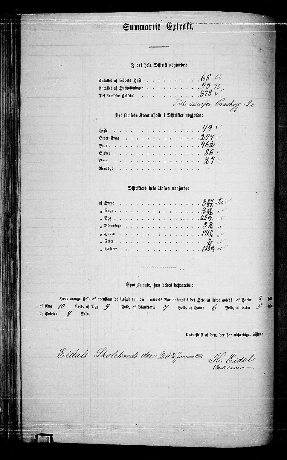 RA, Folketelling 1865 for 0621P Sigdal prestegjeld, 1865, s. 119