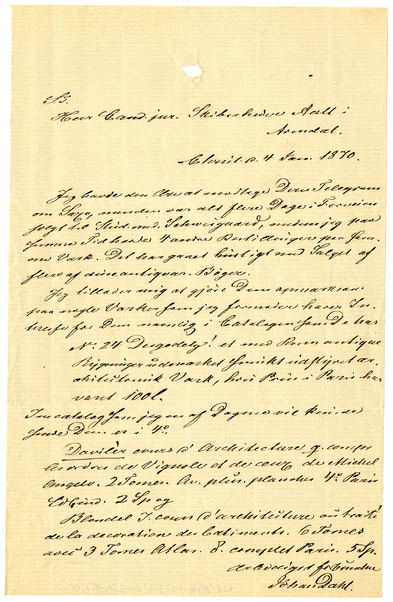 Diderik Maria Aalls brevsamling, NF/Ark-1023/F/L0002: D.M. Aalls brevsamling. B - C, 1799-1889, s. 431
