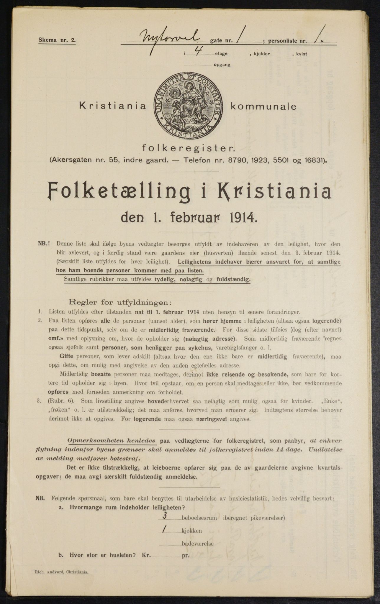 OBA, Kommunal folketelling 1.2.1914 for Kristiania, 1914, s. 74023