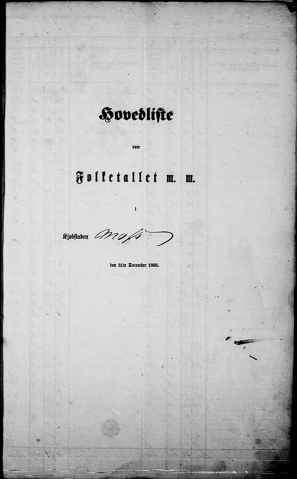 RA, Folketelling 1865 for 0104B Moss prestegjeld, Moss kjøpstad, 1865, s. 5