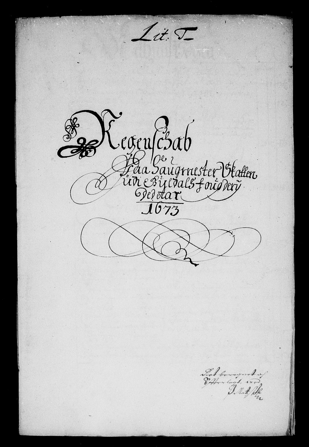 Rentekammeret inntil 1814, Reviderte regnskaper, Stiftamtstueregnskaper, Trondheim stiftamt og Nordland amt, AV/RA-EA-6044/R/Rd/L0038: Trondheim stiftamt, 1673