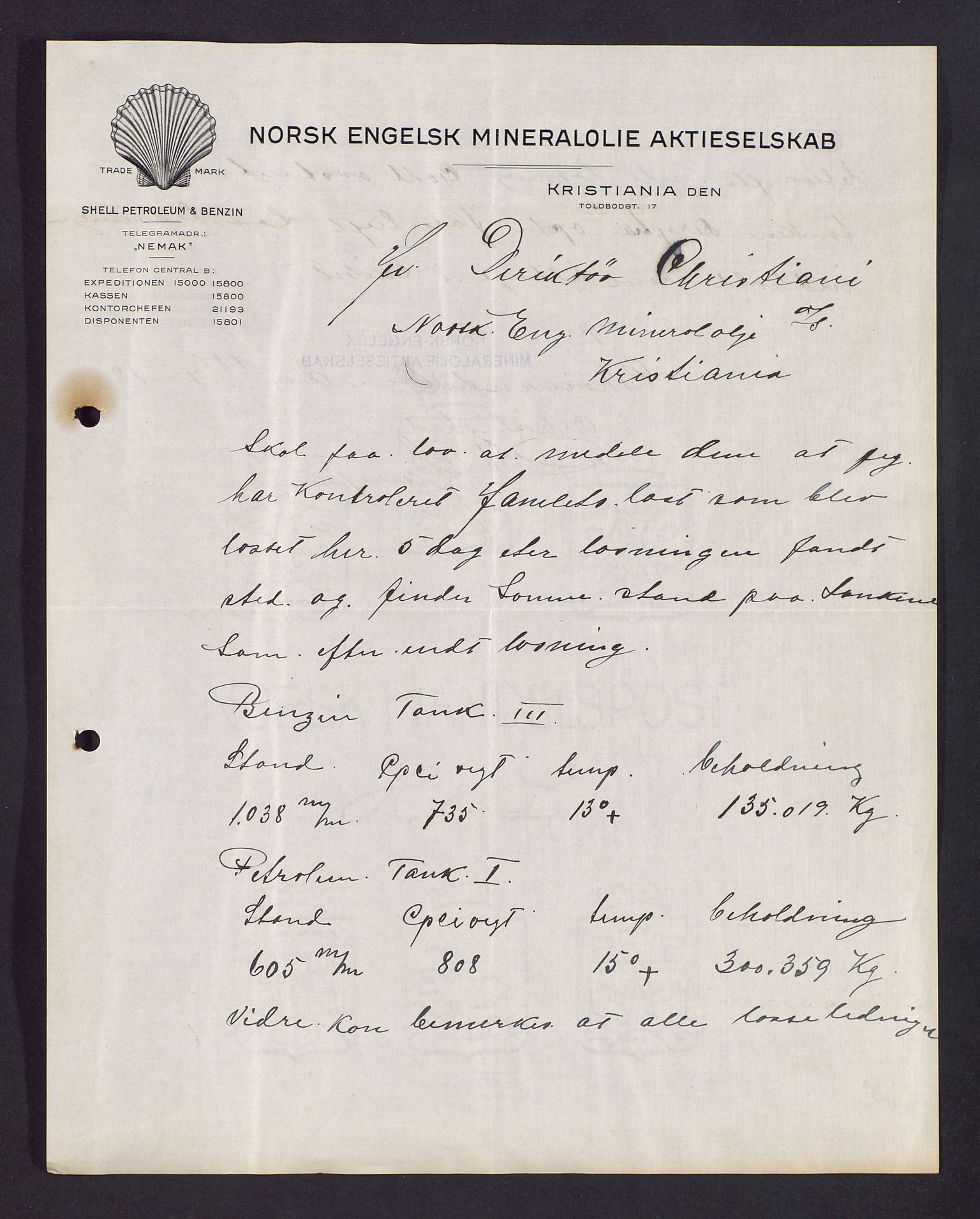 Pa 1521 - A/S Norske Shell, AV/SAST-A-101915/E/Ea/Eaa/L0003: Sjefskorrespondanse, 1918, s. 46