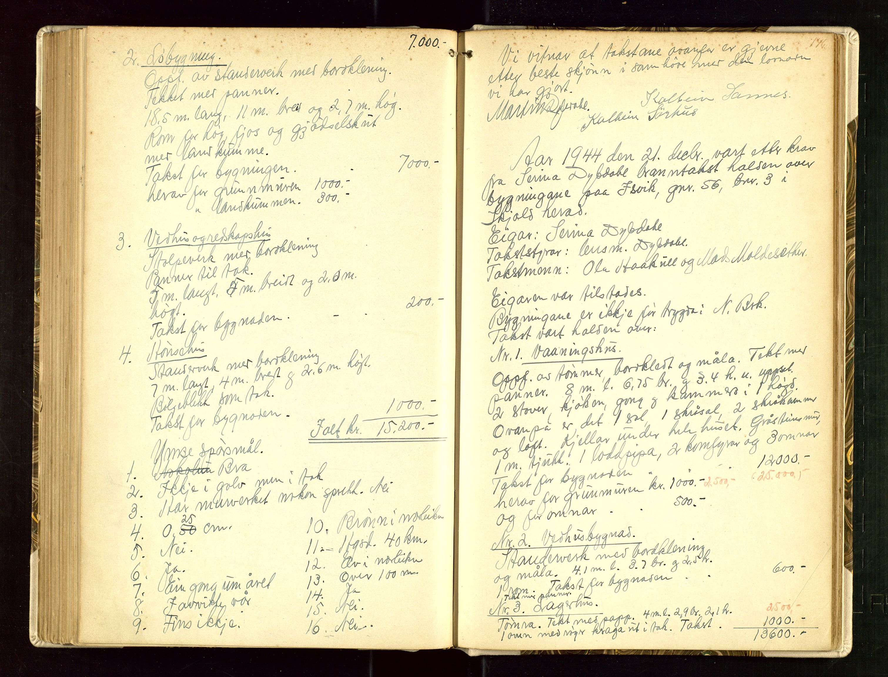 Skjold lensmannskontor, AV/SAST-A-100182/Goa/L0002: "Brandtaksasjons-Protokol for Skjolds Thinglag", 1890-1949, s. 145b-146a