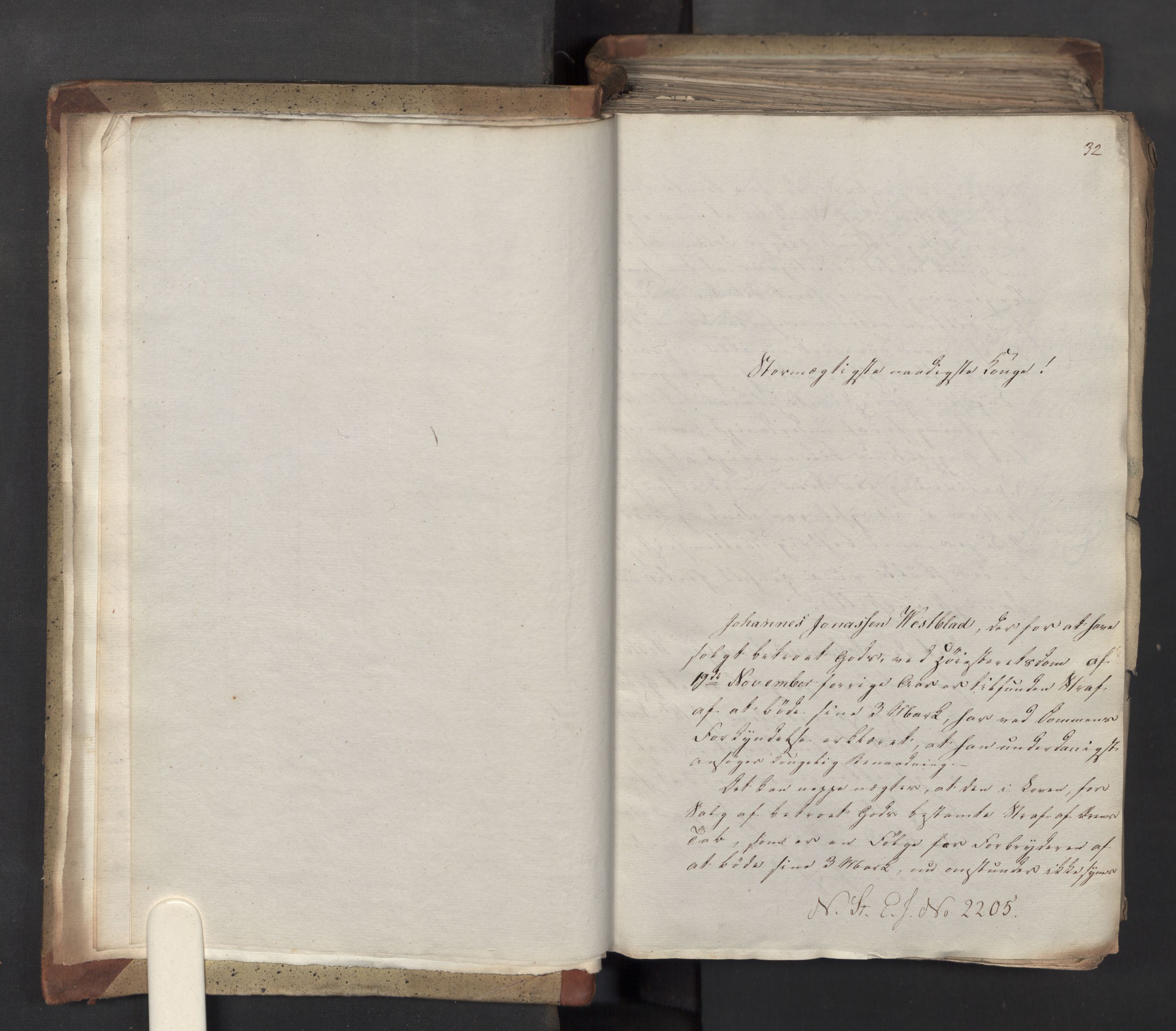 Statsrådsavdelingen i Stockholm, AV/RA-S-1003/D/Da/L0041: Regjeringsinnstillinger nr. 2204-2466, 1825, s. 7