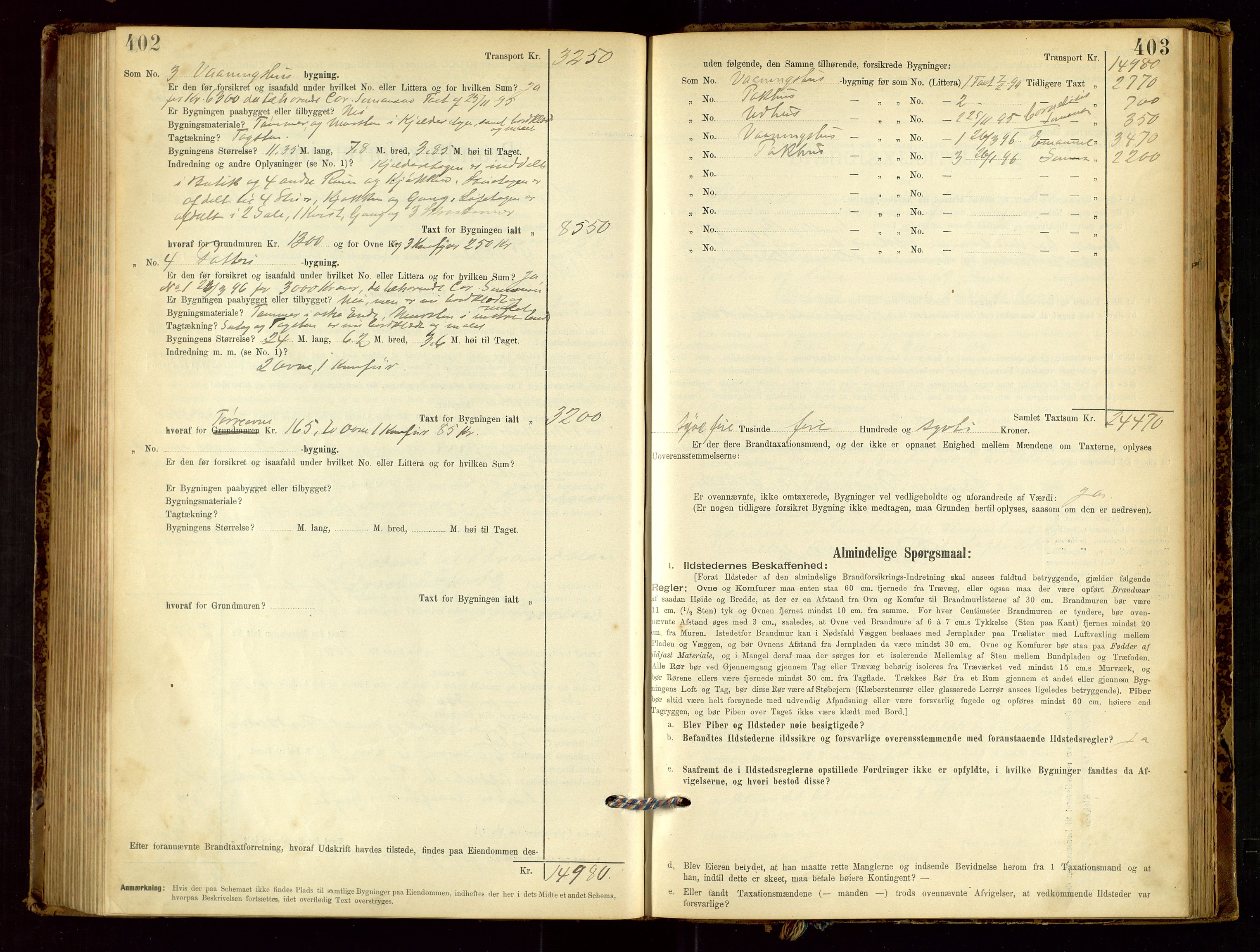 Høyland/Sandnes lensmannskontor, AV/SAST-A-100166/Gob/L0001: "Brandtaxtprotokol", 1890-1913, s. 402-403