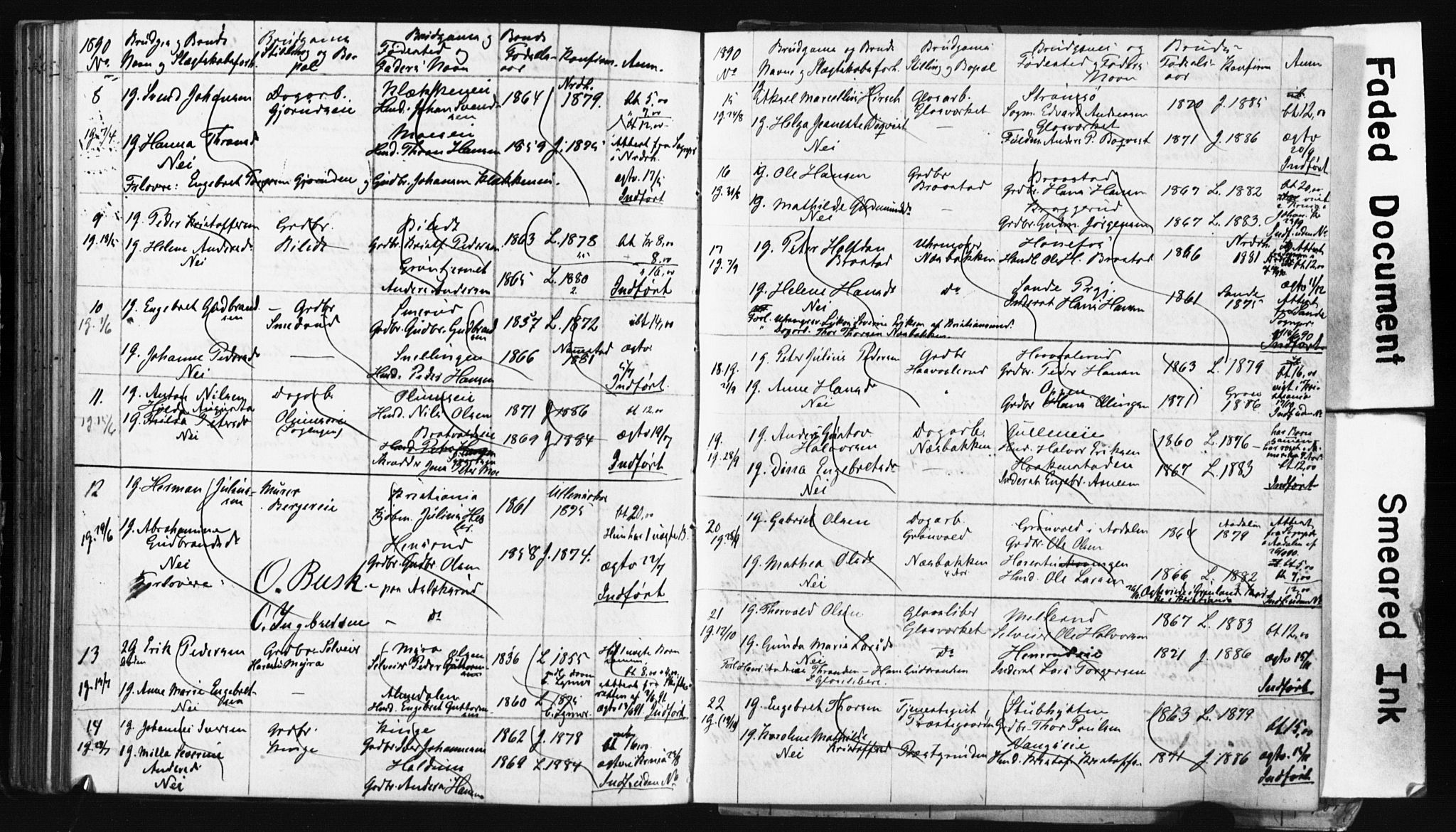 Jevnaker prestekontor, AV/SAH-PREST-116/I/Ie: Lysningsprotokoll nr. 2, 1867-1897