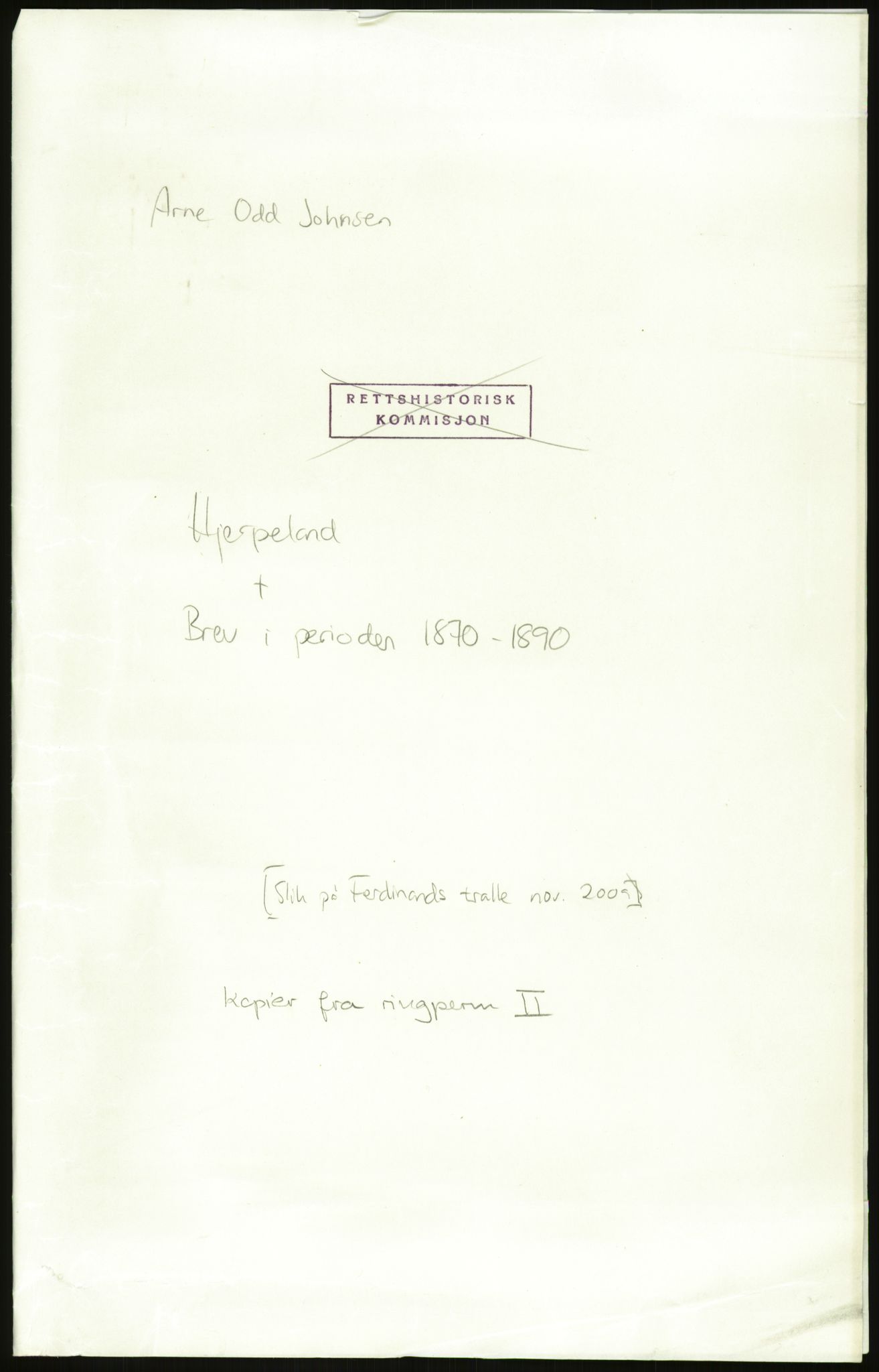 Samlinger til kildeutgivelse, Amerikabrevene, RA/EA-4057/F/L0038: Arne Odd Johnsens amerikabrevsamling II, 1855-1900, s. 3