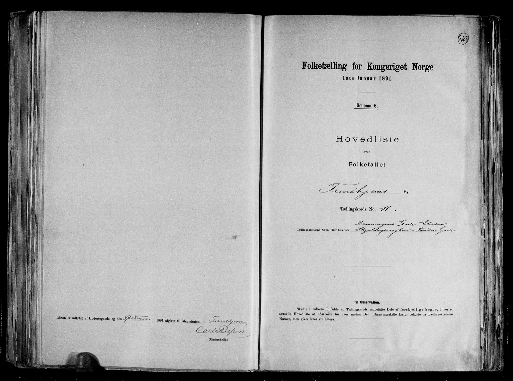 RA, Folketelling 1891 for 1601 Trondheim kjøpstad, 1891, s. 29