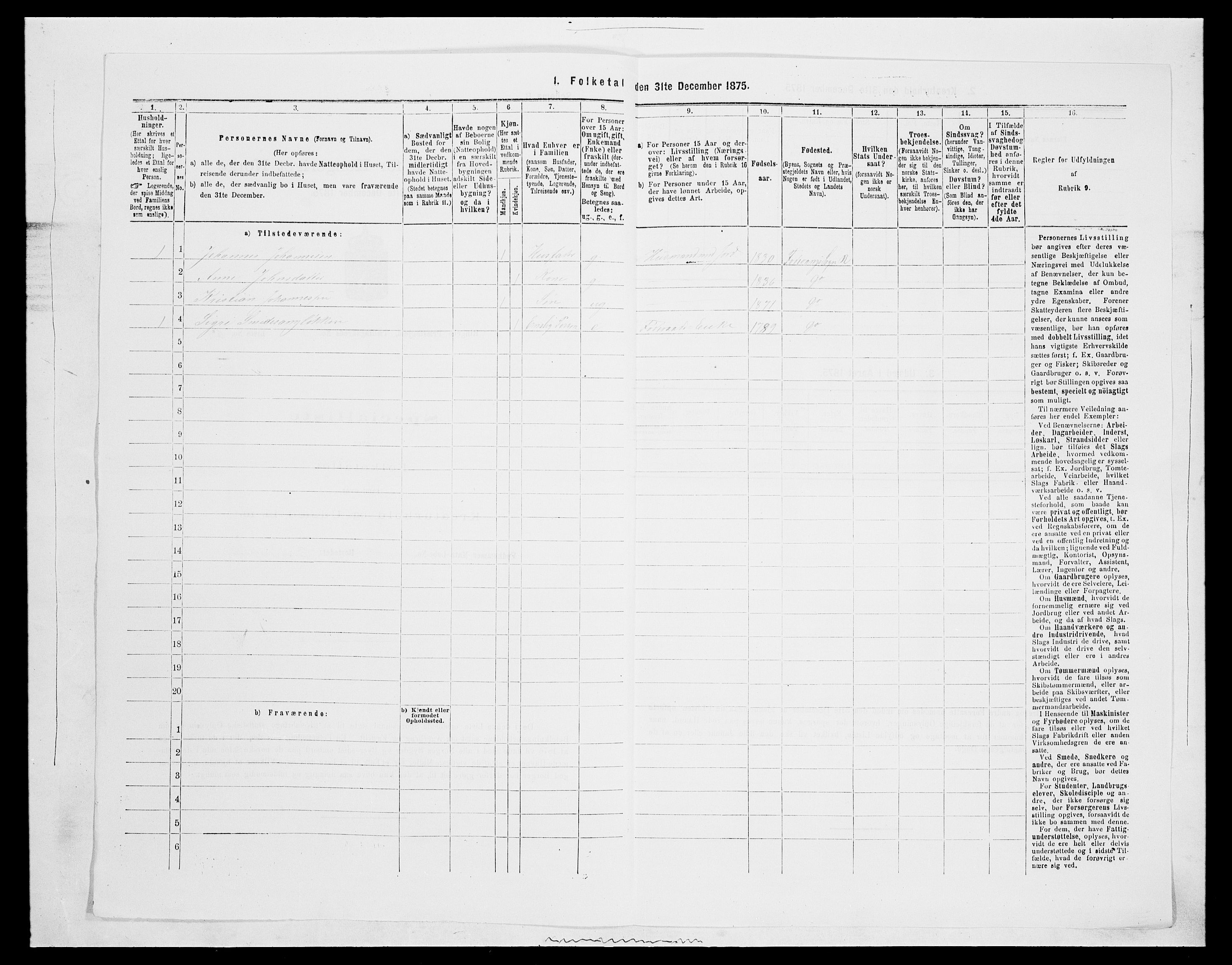 SAH, Folketelling 1875 for 0520P Ringebu prestegjeld, 1875, s. 1021