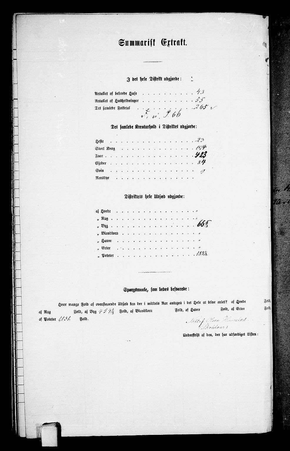 RA, Folketelling 1865 for 0833P Lårdal prestegjeld, 1865, s. 47