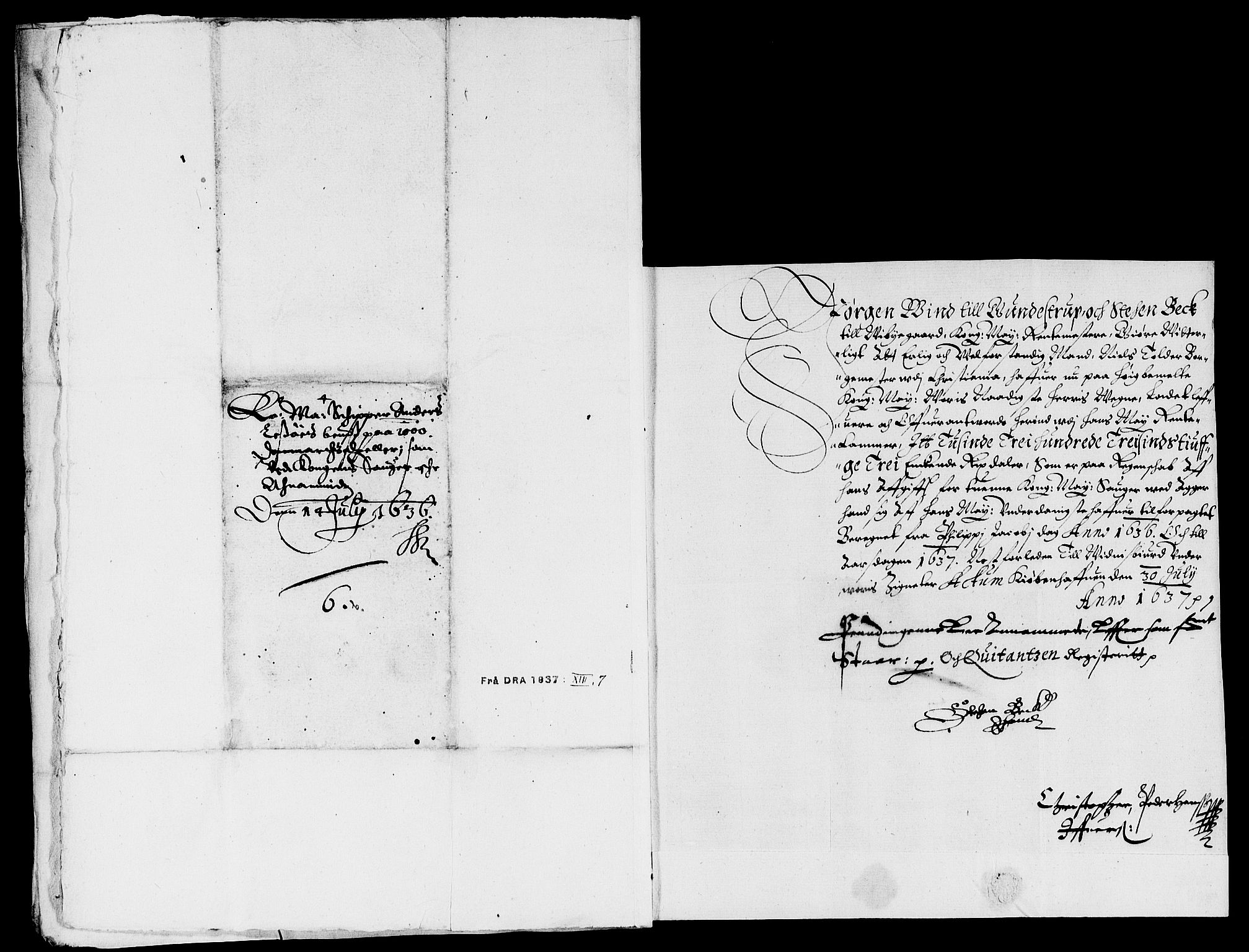 Rentekammeret inntil 1814, Reviderte regnskaper, Lensregnskaper, AV/RA-EA-5023/R/Rb/Rbh/L0001: Sager i Aker, 1628-1646