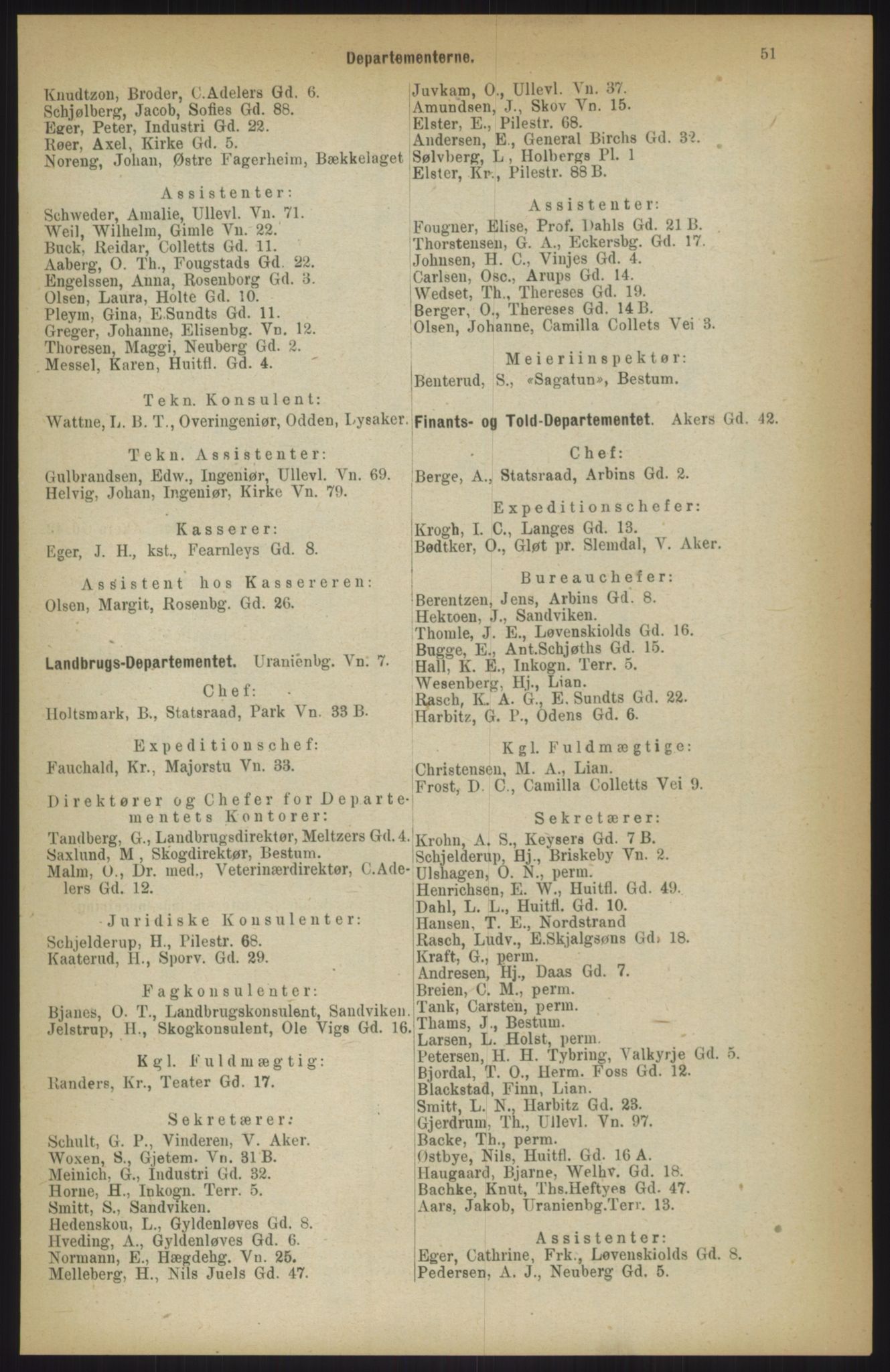 Kristiania/Oslo adressebok, PUBL/-, 1911, s. 51