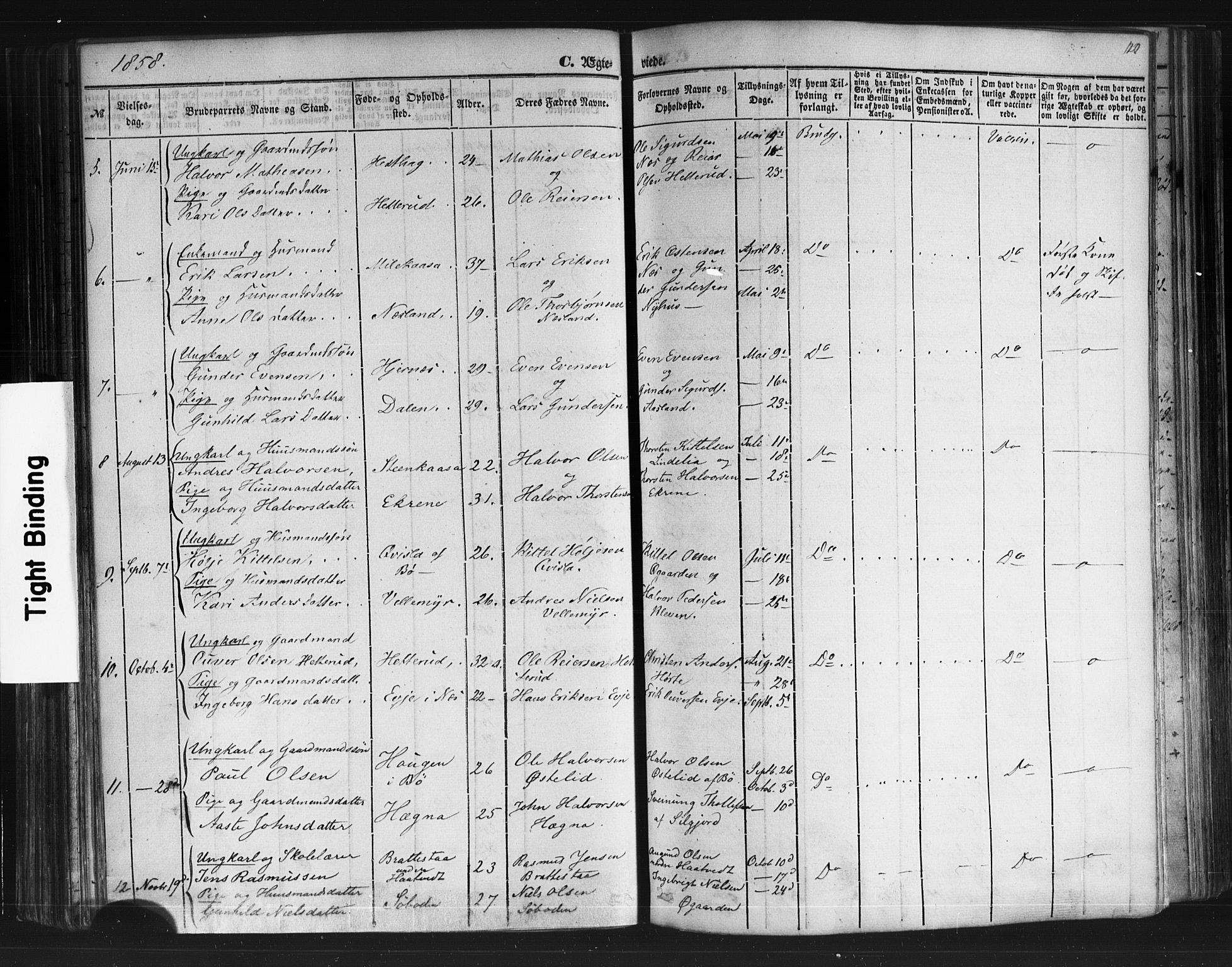 Sauherad kirkebøker, AV/SAKO-A-298/F/Fb/L0001: Ministerialbok nr. II 1, 1851-1877, s. 120