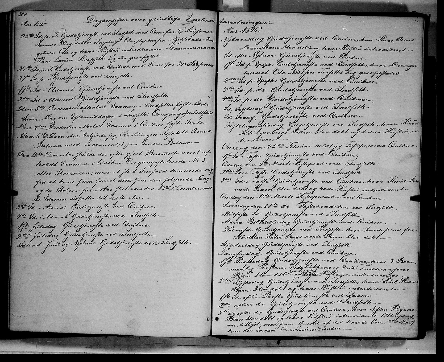 Kvikne prestekontor, AV/SAH-PREST-064/H/Ha/Haa/L0005: Ministerialbok nr. 5, 1841-1862, s. 204