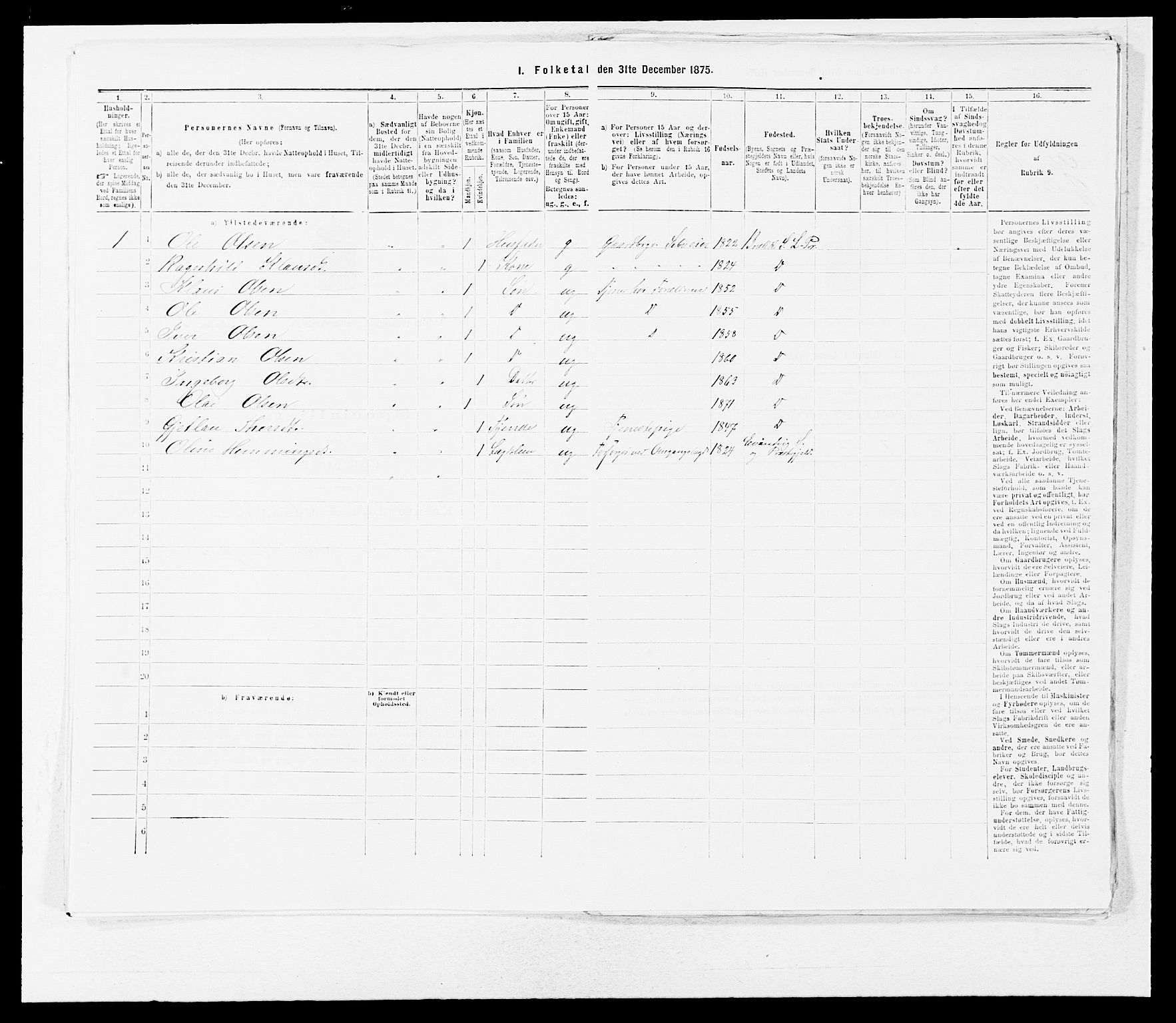 SAB, Folketelling 1875 for 1415P Lavik prestegjeld, 1875, s. 475